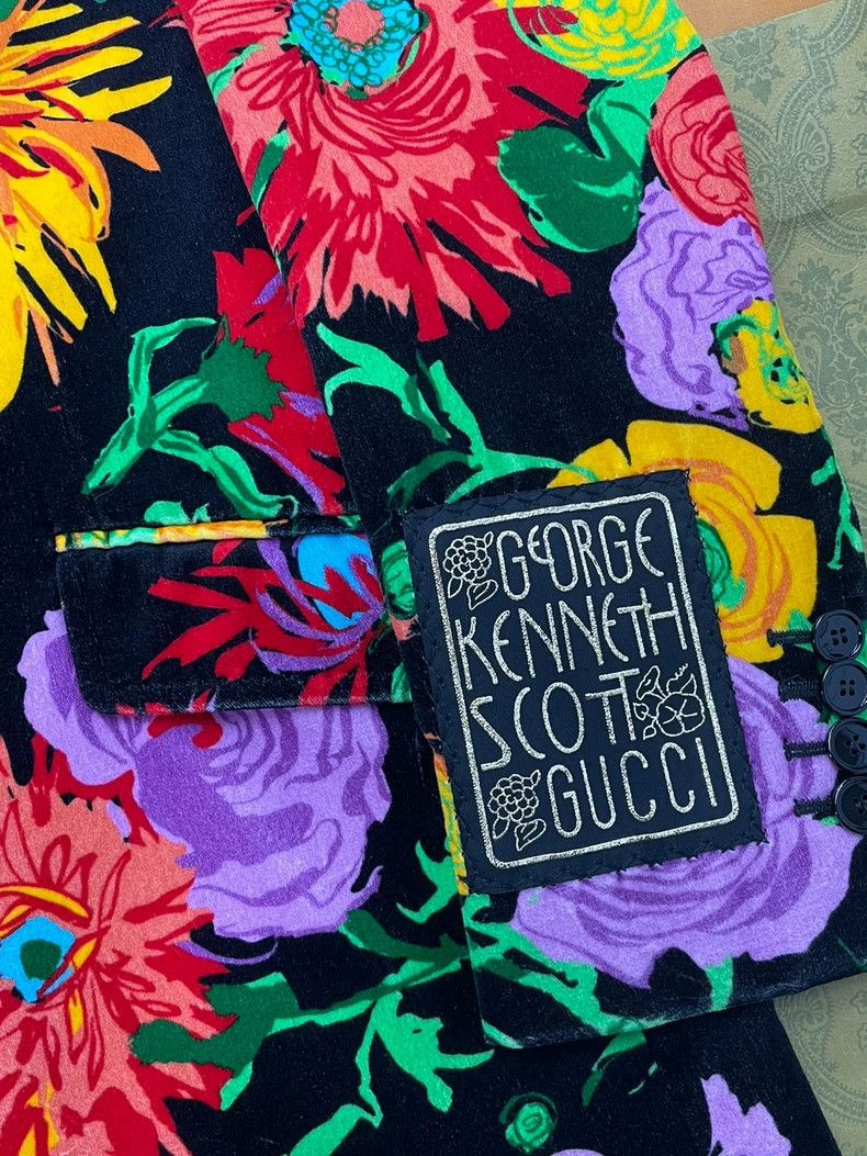 Gucci Gucci Runway Velvet Floral Blazer Size US M / EU 48-50 / 2 - 2 Thumbnail