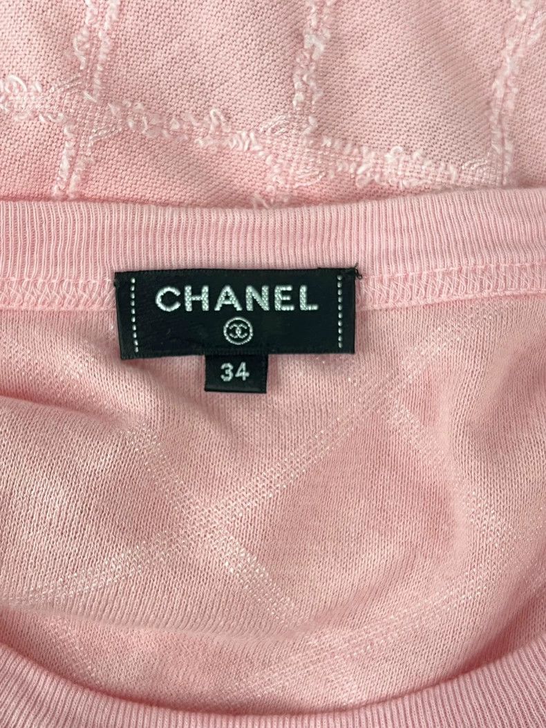 Chanel Chanel Pink Quilted Short Sleeve T-shirt Size US XS / EU 42 / 0 - 4 Thumbnail