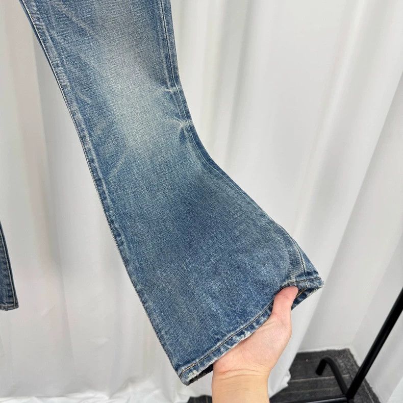 Celine Celine Triomphe Gold Buckle Washed Jeans Size US 26 / EU 42 - 4 Thumbnail