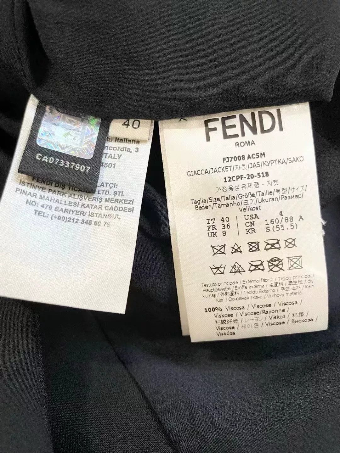 Fendi Fendi Black White Blazer Size40 Size US S / EU 44-46 / 1 - 6 Thumbnail