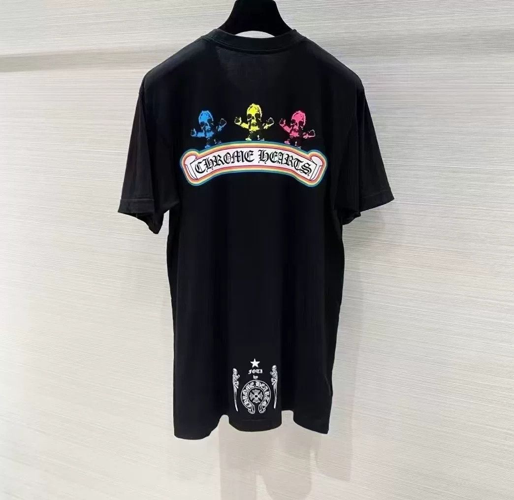 Chrome Hearts Chrome Hearts Color Skull Short Sleeve Tee Size US M / EU 48-50 / 2 - 2 Thumbnail
