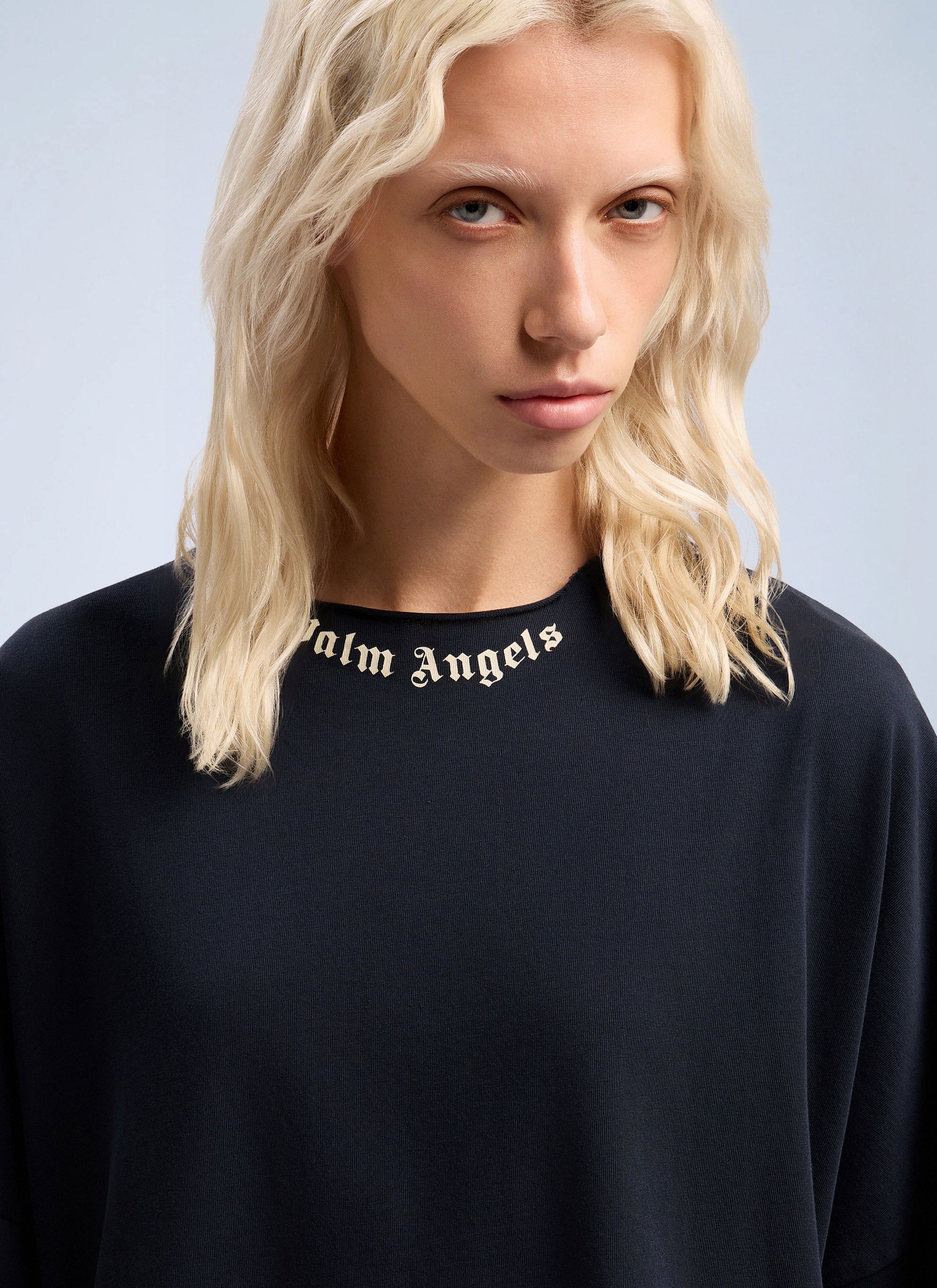 Palm Angels Curved Logo Collar Over T-Shirt Size XS / US 0-2 / IT 36-38 - 5 Thumbnail