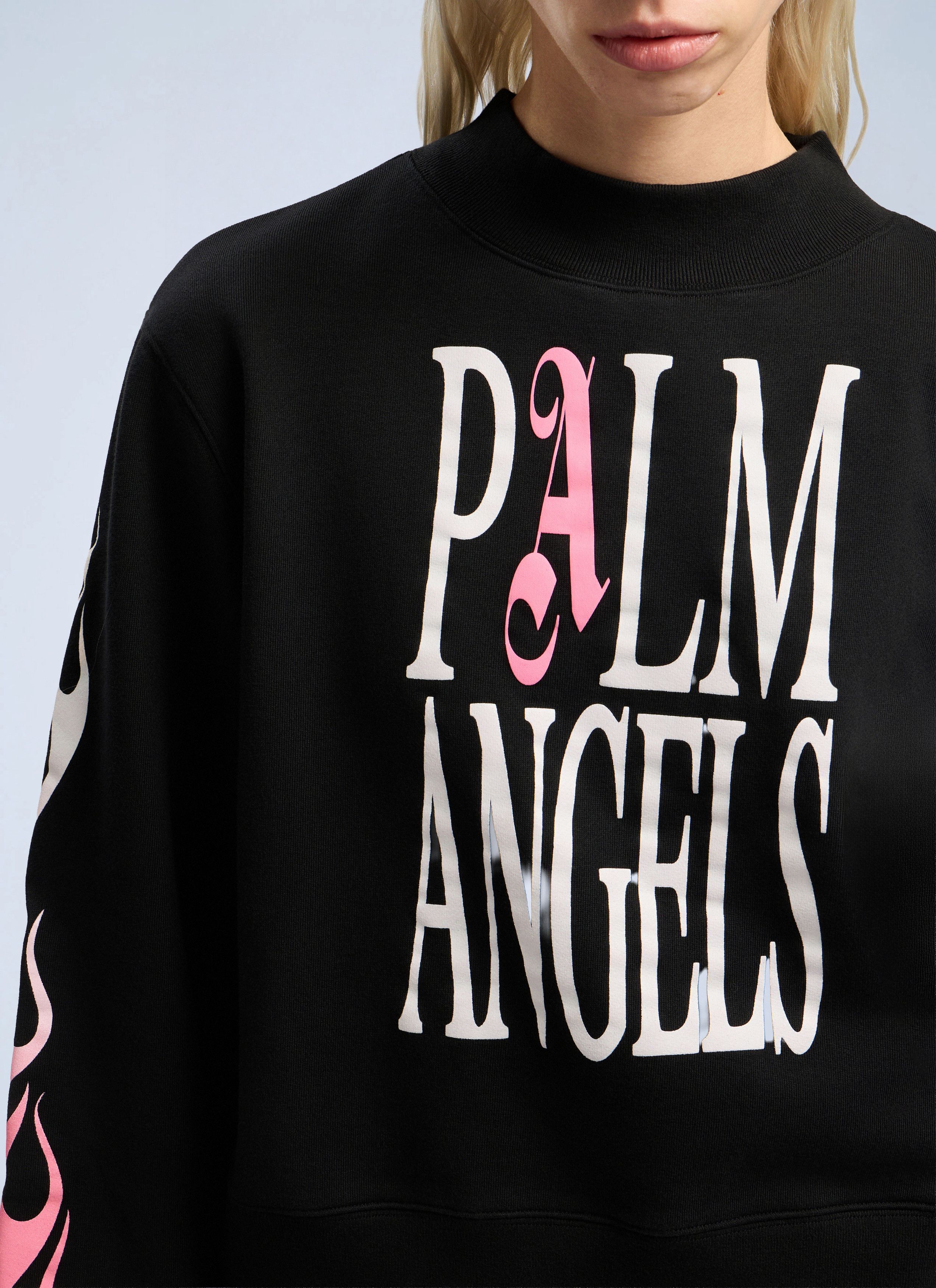 Palm Angels Flames Fitted Crew Sweatshirt Size M / US 6-8 / IT 42-44 - 5 Thumbnail