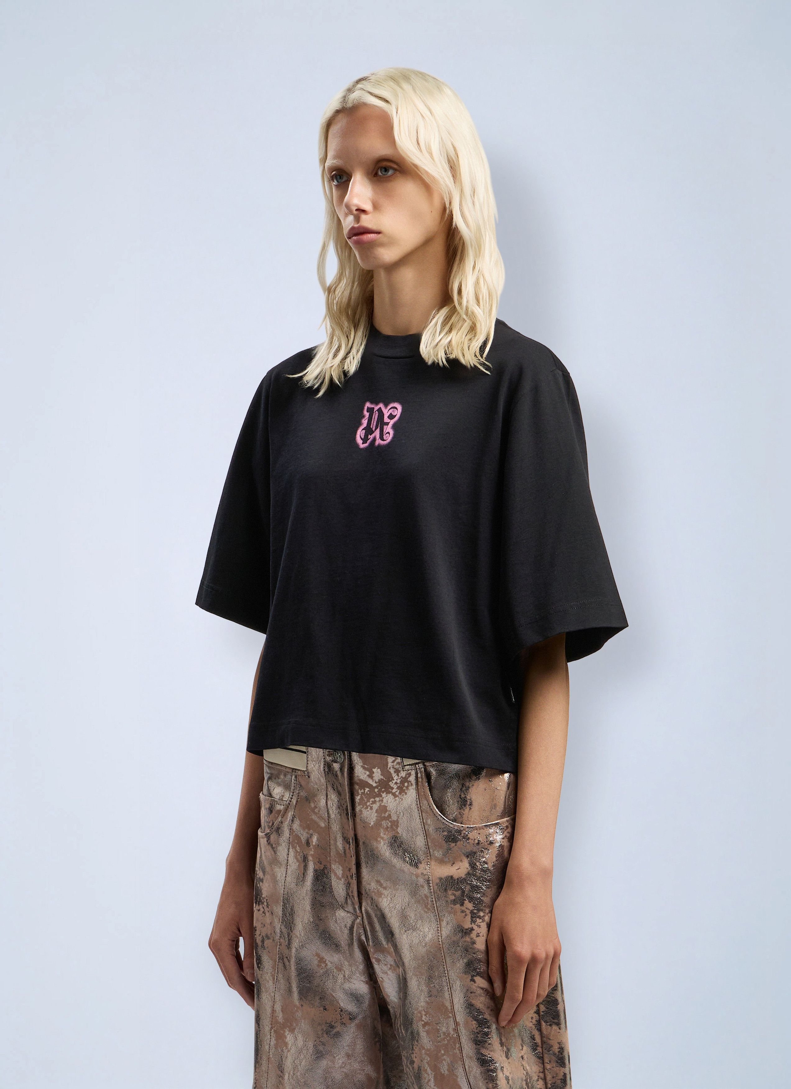 Palm Angels Classic Logo Cropped T-Shirt Size XXS / US 00 / IT 34 - 3 Thumbnail