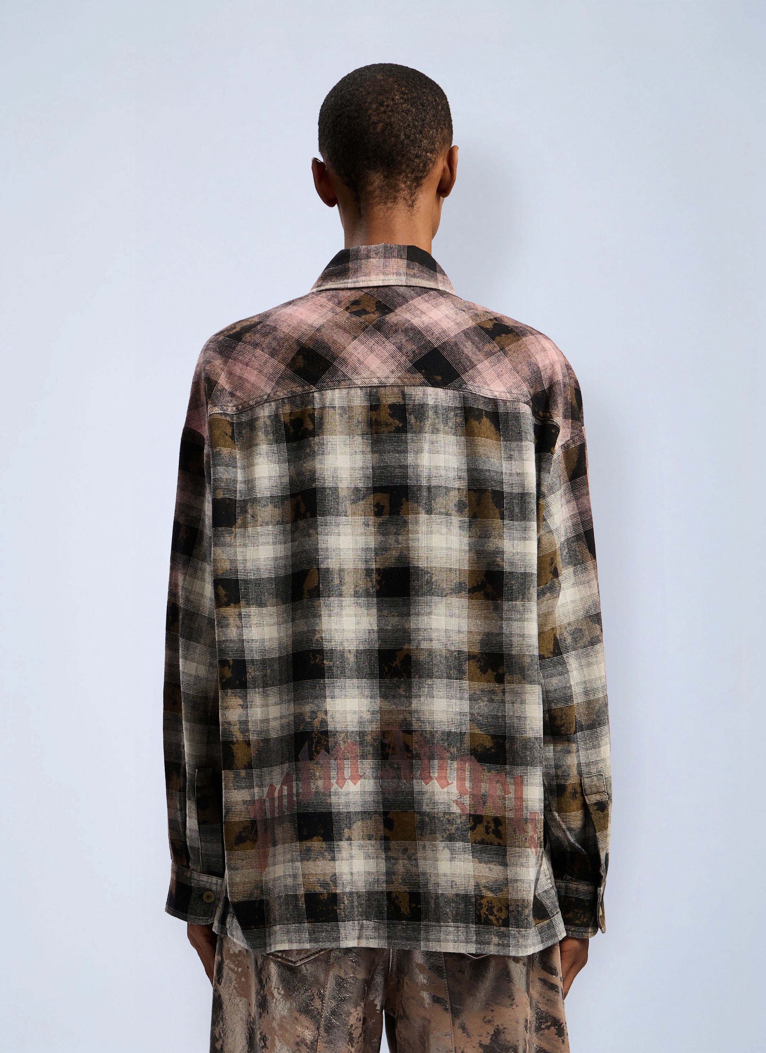 Palm Angels Curved Logo Coated Checkshirt Size M / US 6-8 / IT 42-44 - 4 Thumbnail