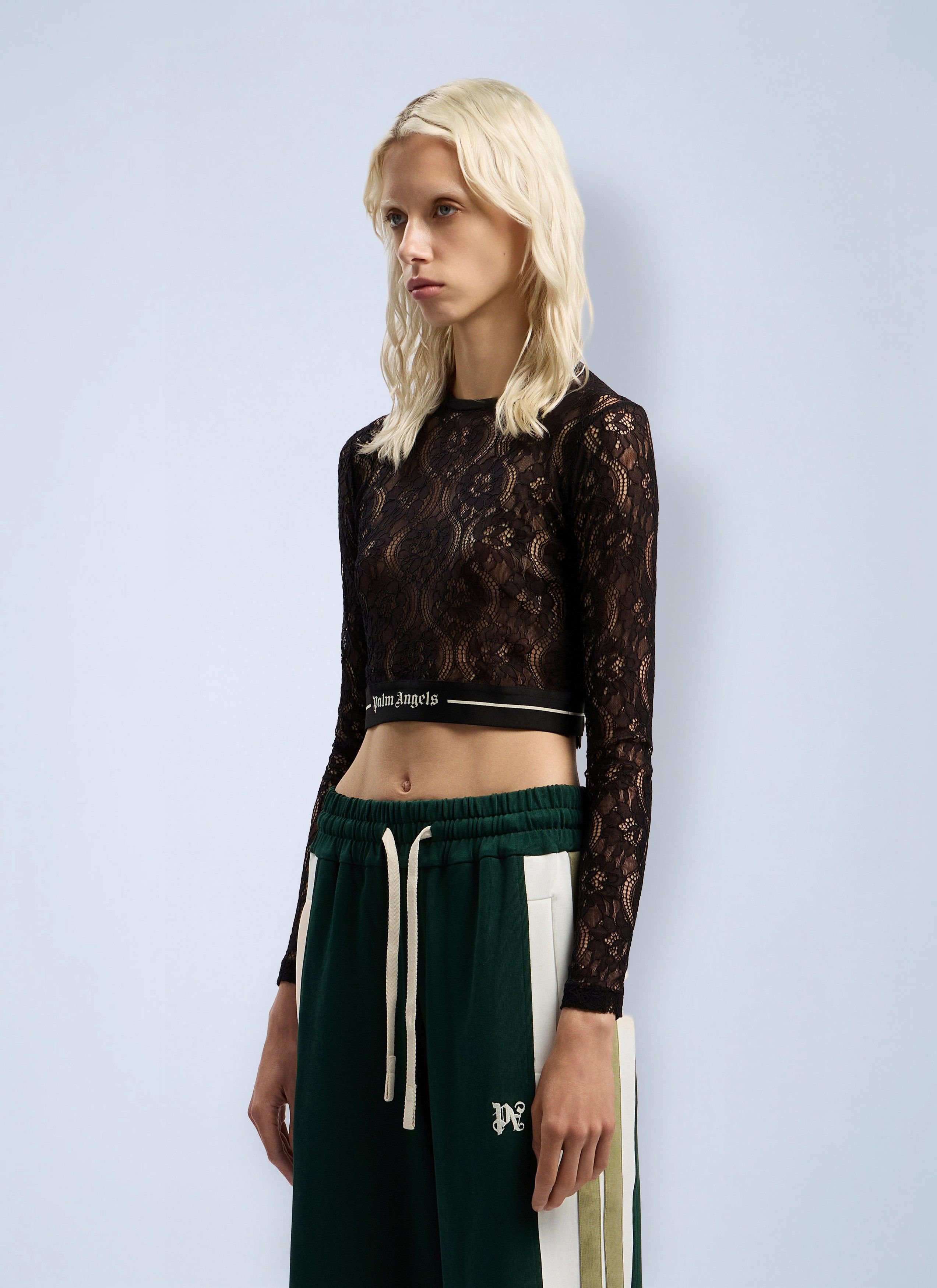 Palm Angels Classic Logo Lace Top Size M / US 6-8 / IT 42-44 - 3 Thumbnail