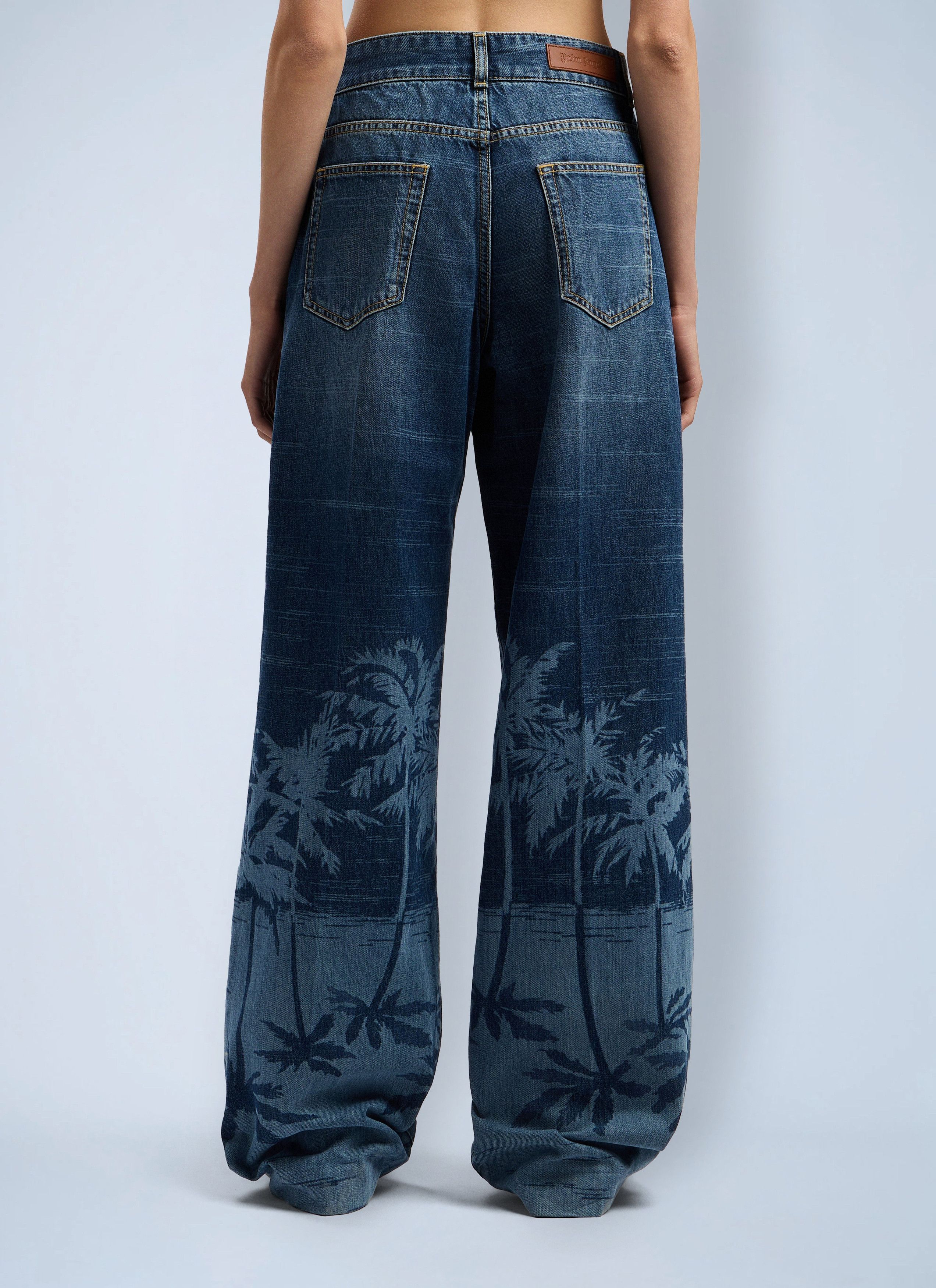 Palm Angels Palms Loose Denim Pants Size 27" / US 4 / IT 40 - 4 Thumbnail