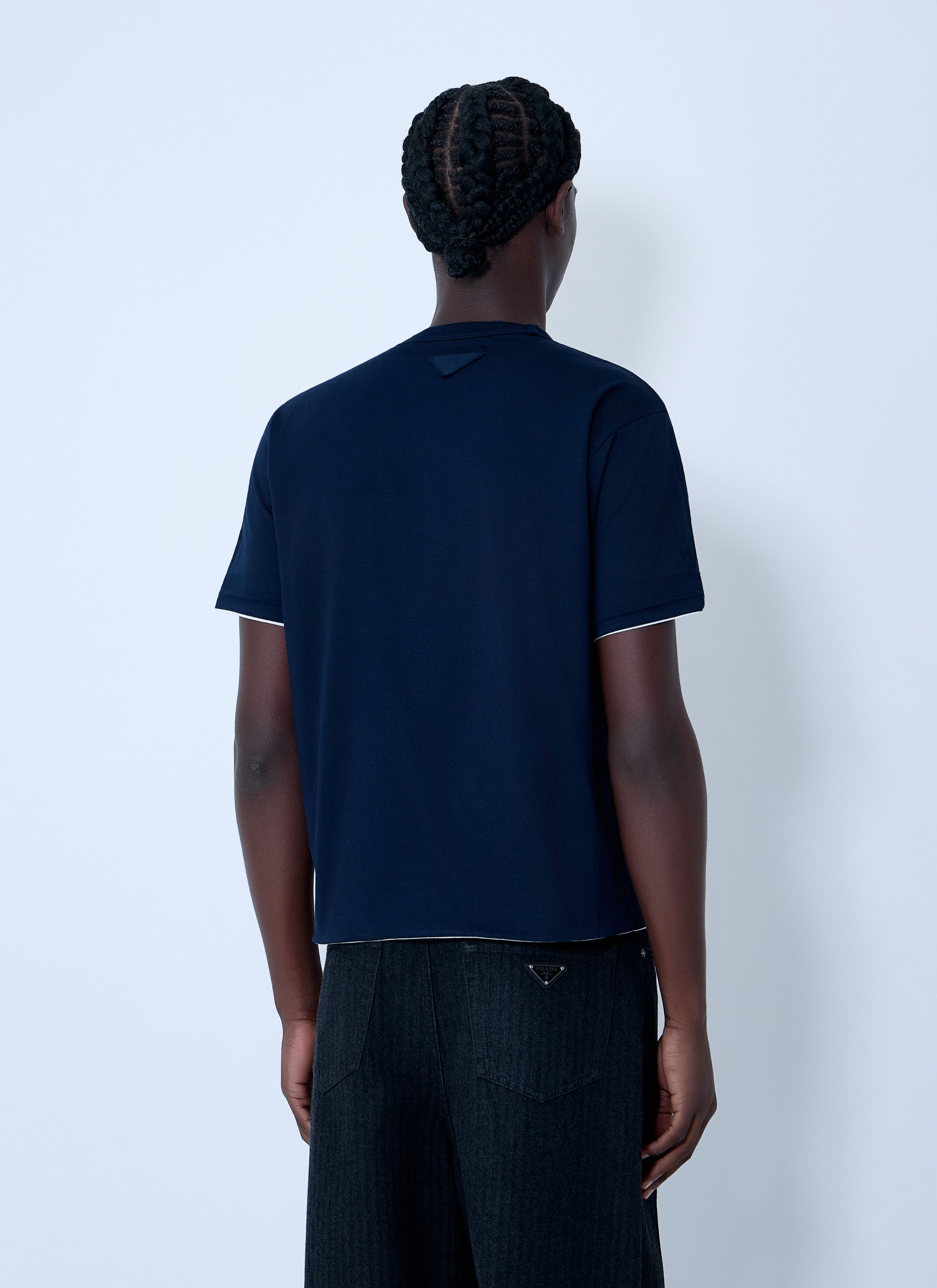 Prada Logo Motif T-Shirt Size US L / EU 52-54 / 3 - 4 Thumbnail
