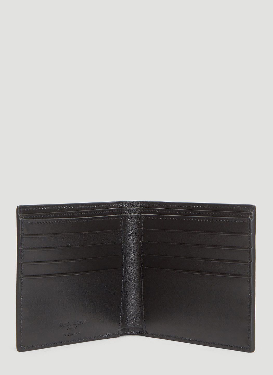 Saint Laurent Paris Logo Print Bi-Fold Wallet Size ONE SIZE - 5 Thumbnail