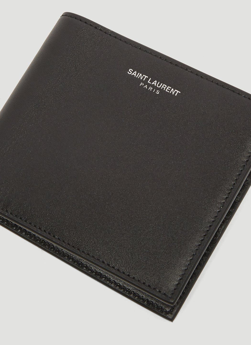 Saint Laurent Paris Logo Print Bi-Fold Wallet Size ONE SIZE - 4 Thumbnail