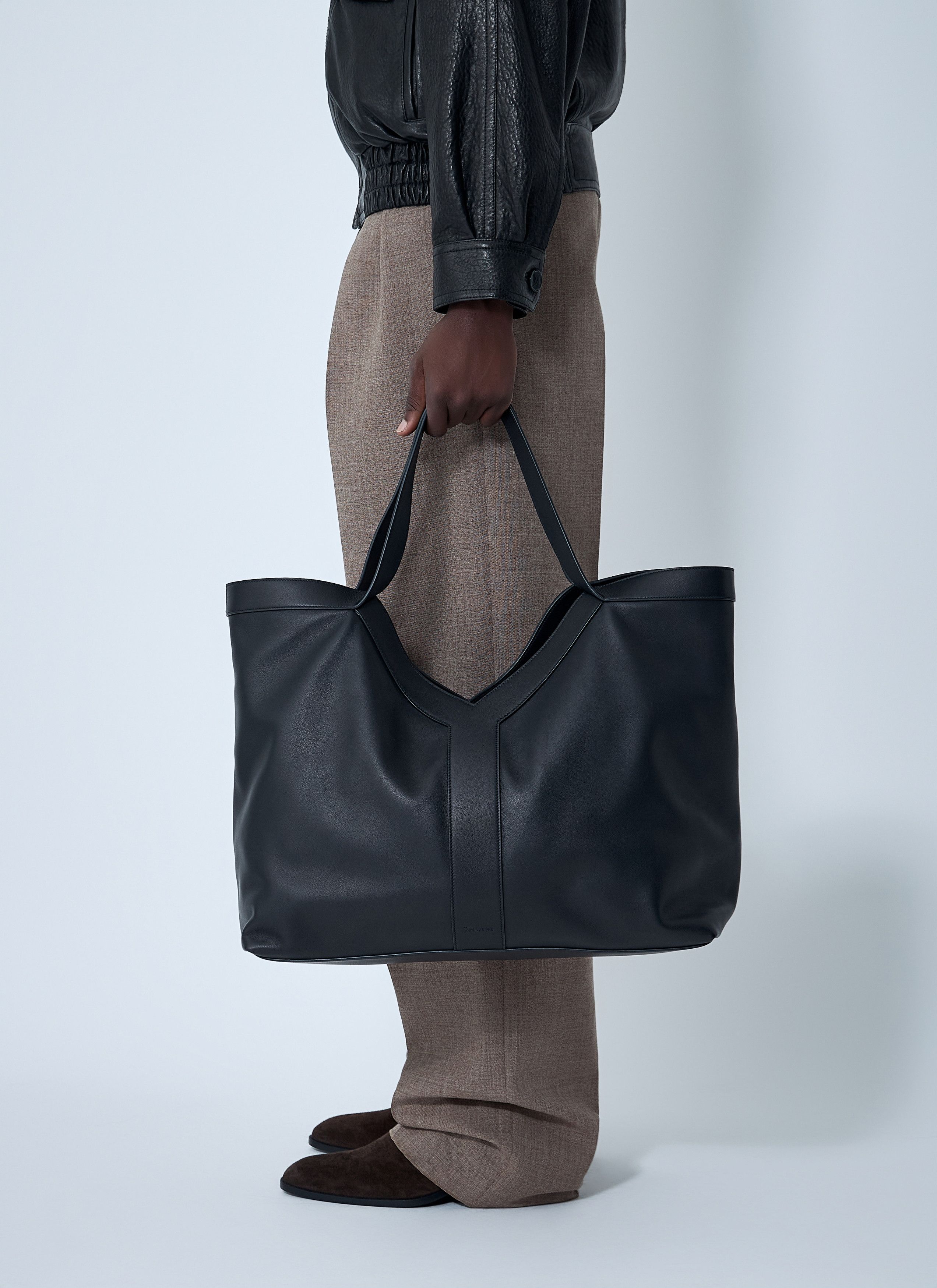 Saint Laurent Paris Large Y-Shaped Leather Tote Bag Size ONE SIZE - 2 Thumbnail