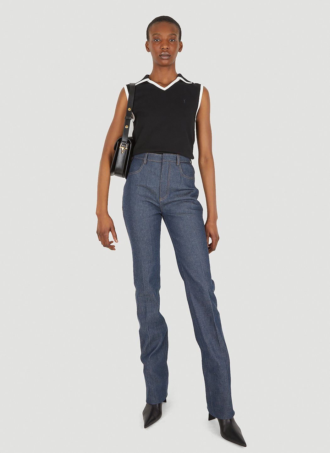 Saint Laurent Paris Straight-Leg Denim Jeans Size 34" / US 12 / IT 48 - 2 Thumbnail