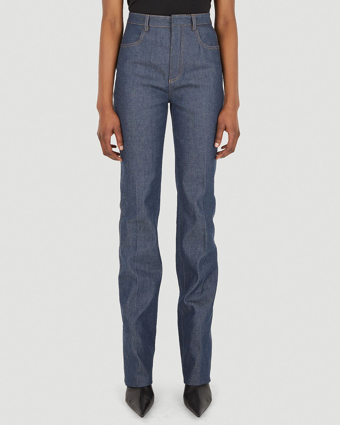 Saint Laurent Paris Straight-Leg Denim Jeans Size 28" / US 6 / IT 42 - 6 Thumbnail