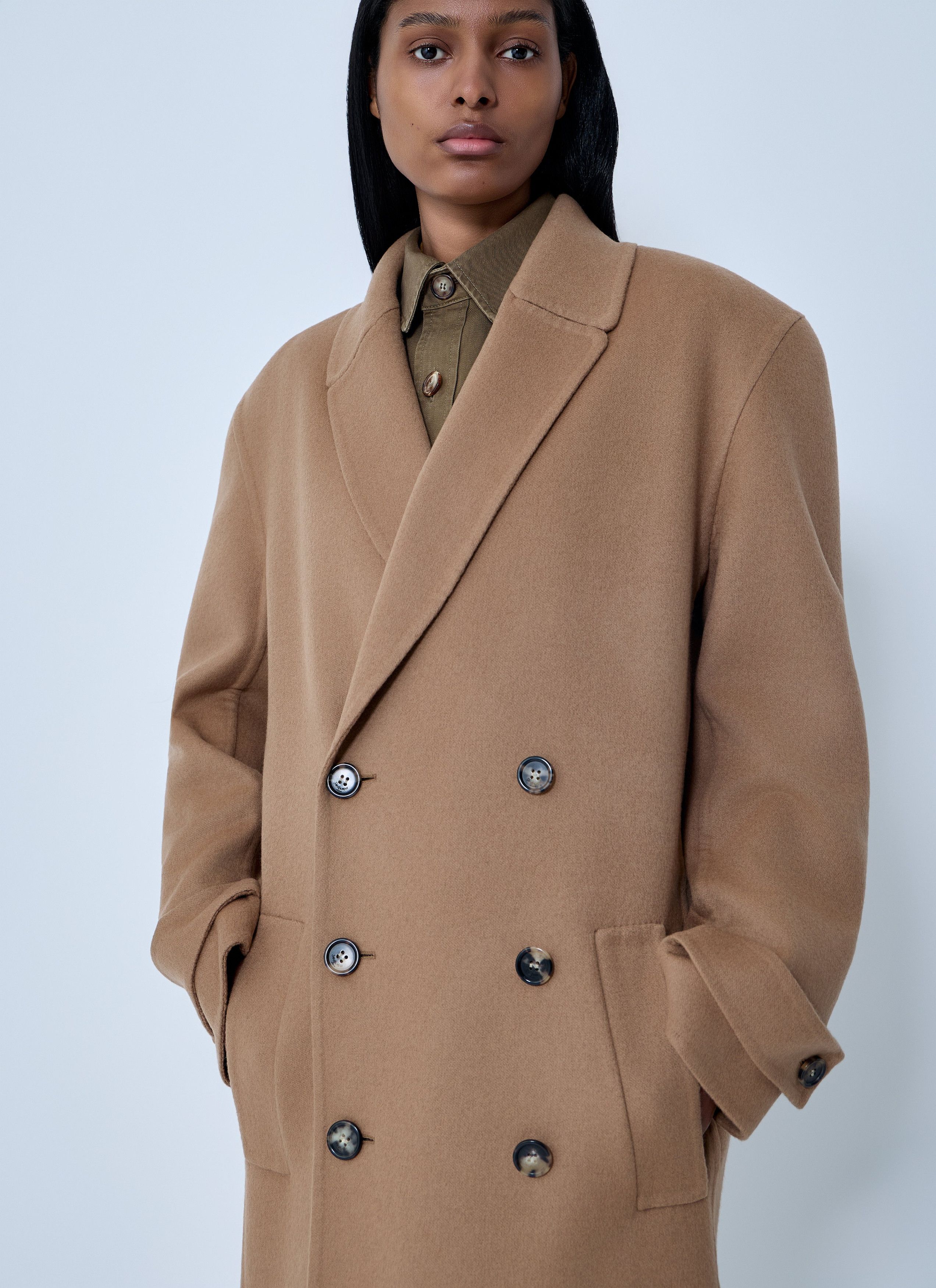 Saint Laurent Paris Brushed Cashmere-And-Wool-Blend Coat Size S / US 4 / IT 40 - 5 Thumbnail