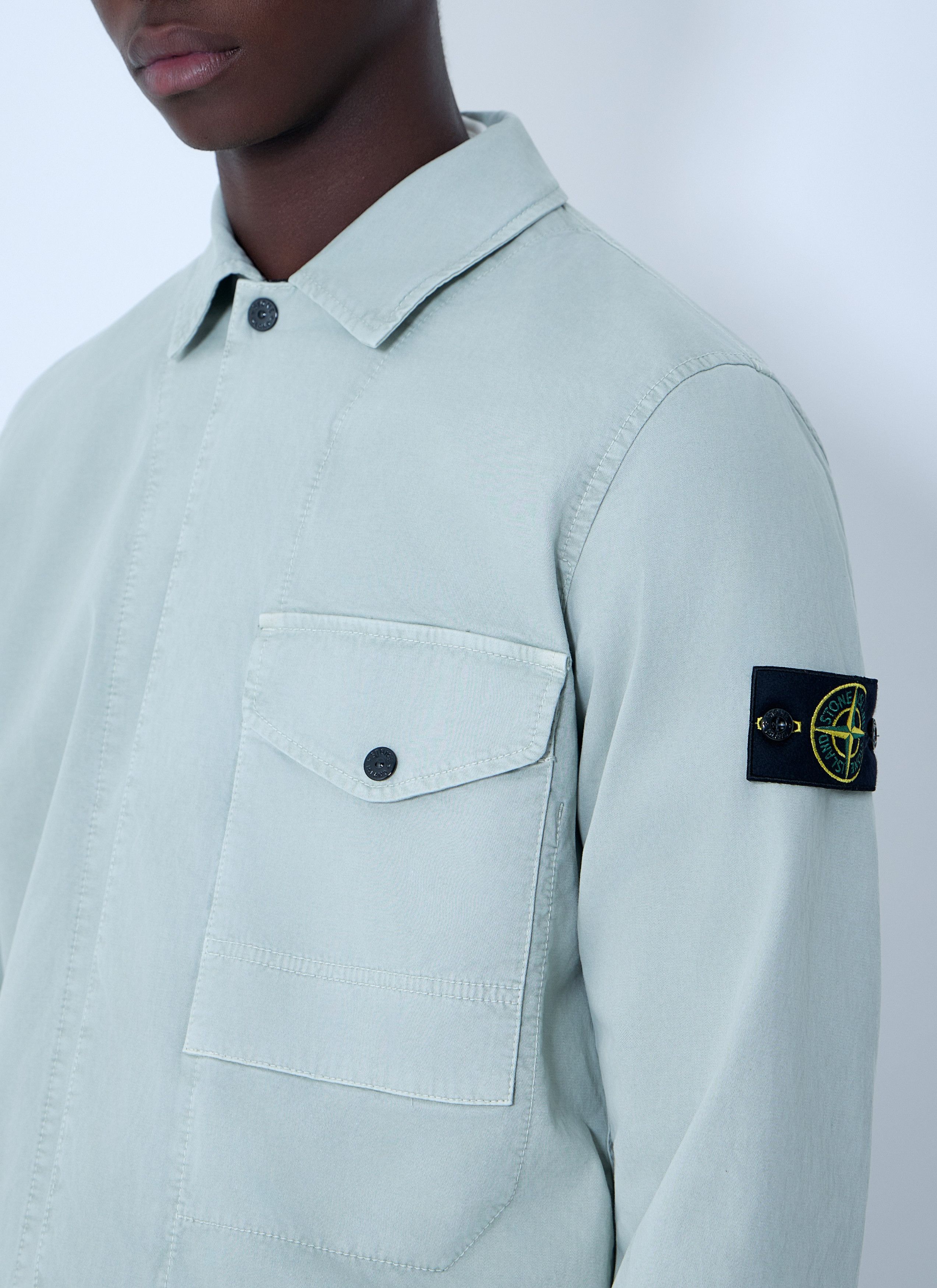 Stone Island Logo Patch Overshirt Size US XL / EU 56 / 4 - 5 Thumbnail
