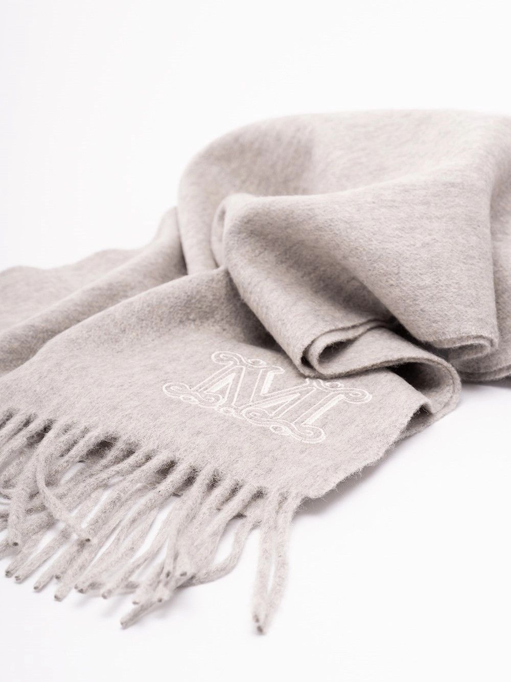 Max Mara Monogram Embroidered Cashmere Stole Size ONE SIZE - 2 Thumbnail