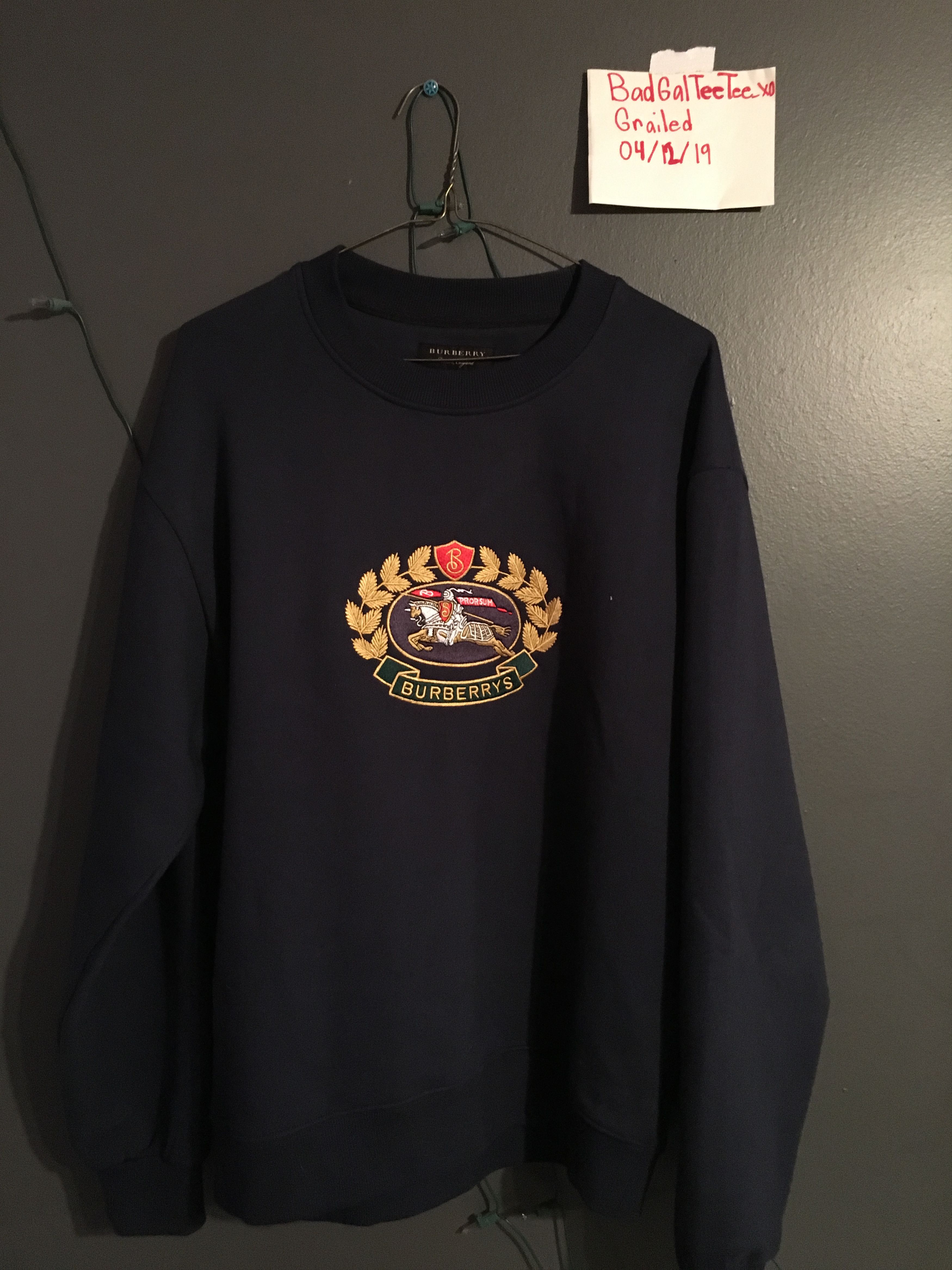 Burberry reissued 1991 sweatshirt sale