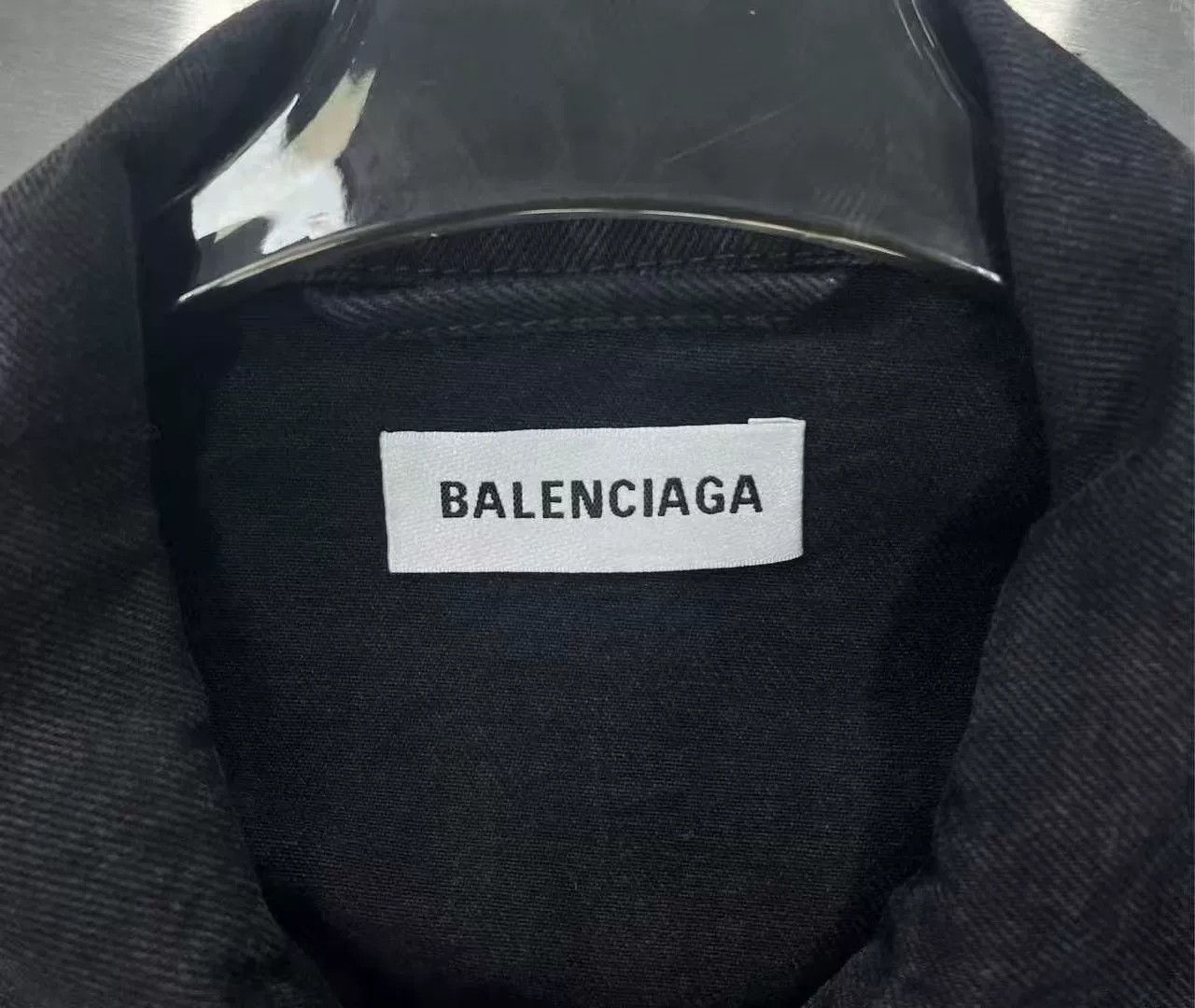 Balenciaga Balenciaga Washed Denim Jacket with Rhinestones Size US S / EU 44-46 / 1 - 3 Thumbnail