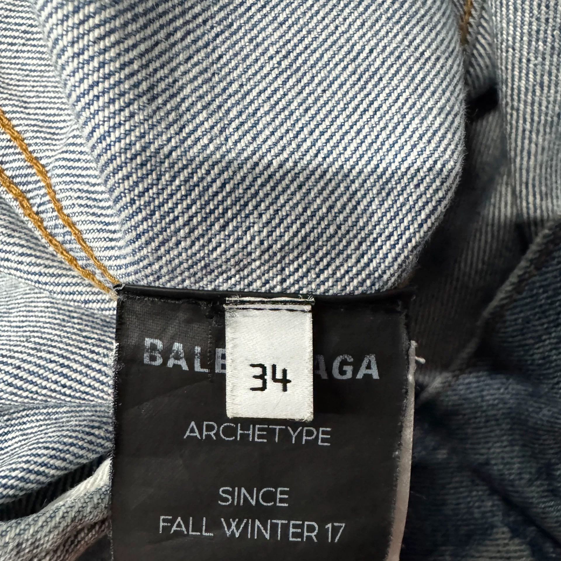 Balenciaga Balenciaga Denim Logo Jacket Size US XS / EU 42 / 0 - 4 Thumbnail