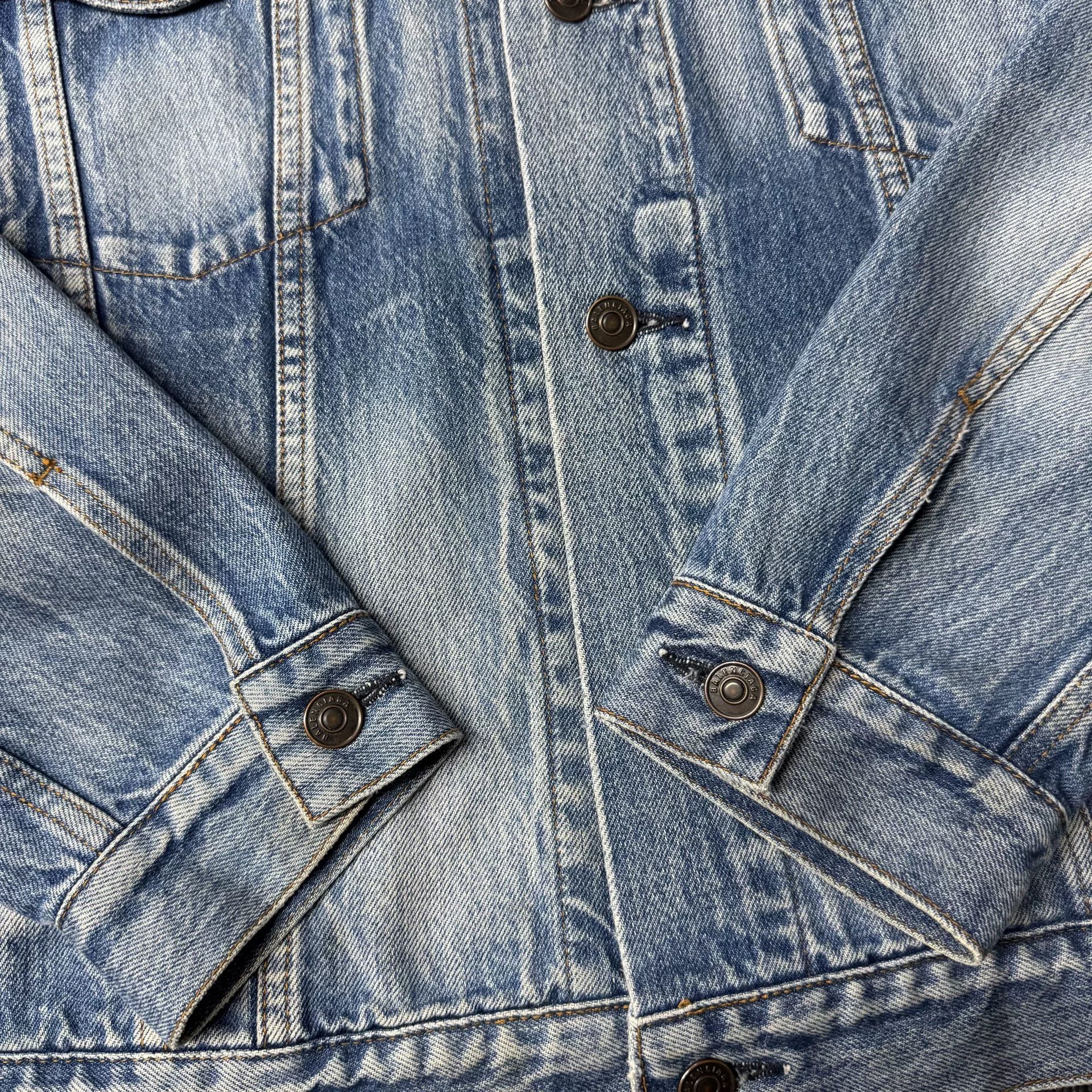 Balenciaga Balenciaga Denim Logo Jacket Size US XS / EU 42 / 0 - 2 Thumbnail