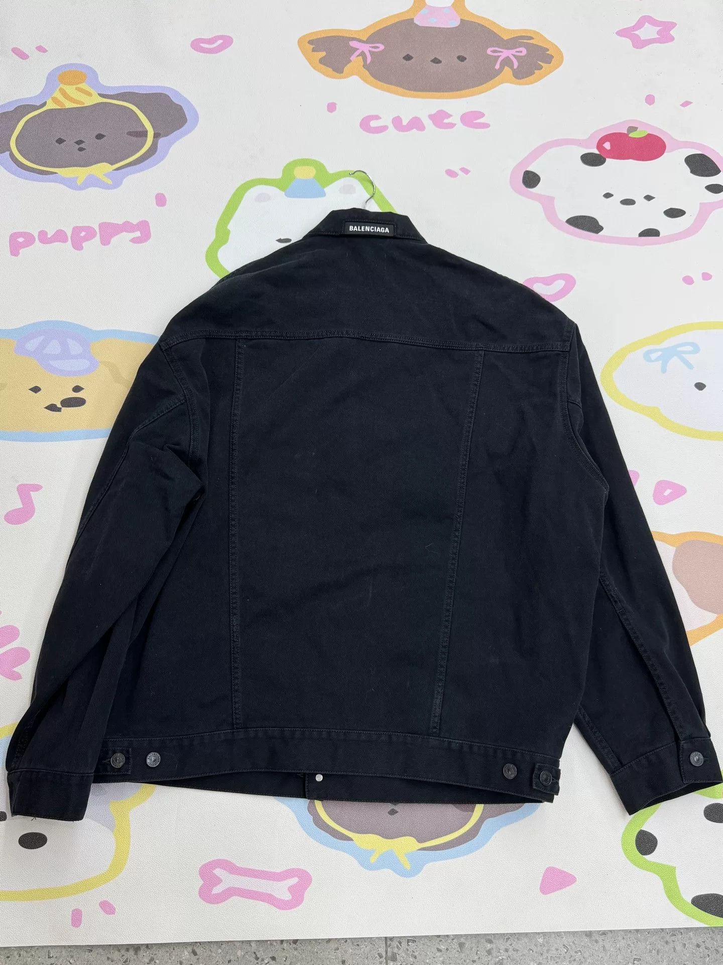 Balenciaga Balenciaga Logo Collar Denim Jacket Size US XS / EU 42 / 0 - 8 Thumbnail
