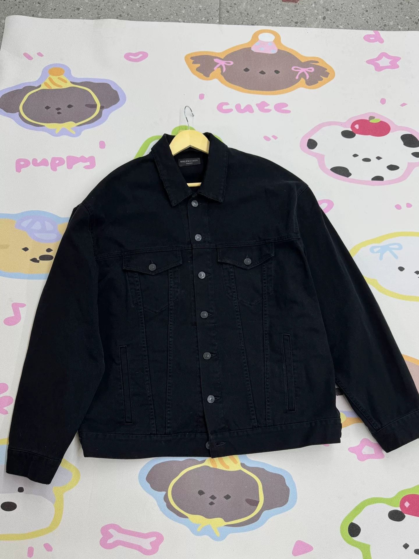 Balenciaga Balenciaga Logo Collar Denim Jacket Size US XS / EU 42 / 0 - 4 Thumbnail