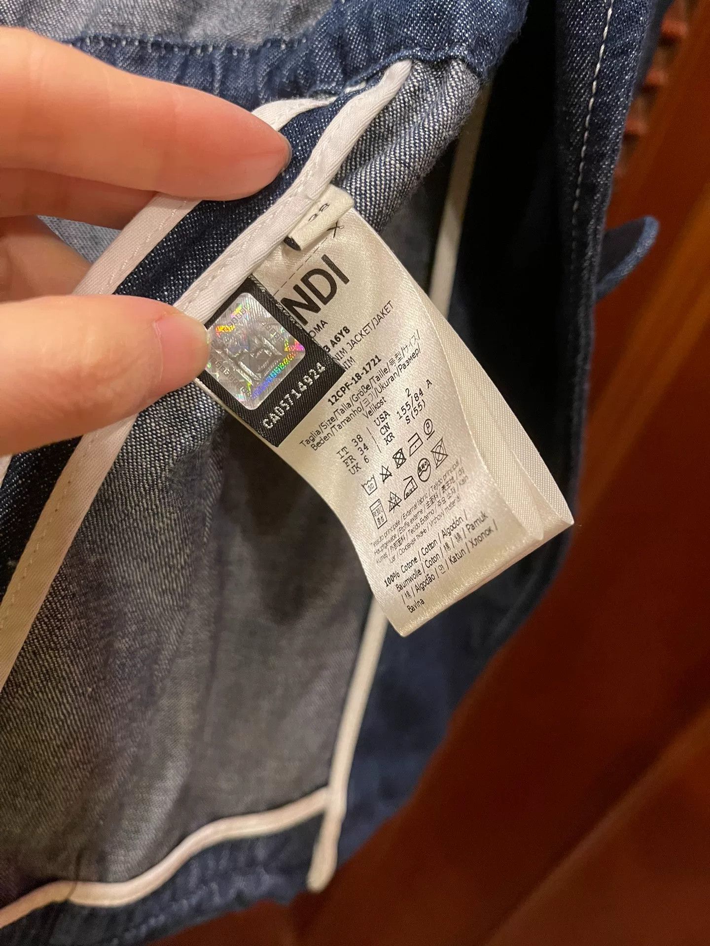 Fendi Fendi Classic Denim Jacket with Large Pockets Size US M / EU 48-50 / 2 - 4 Thumbnail