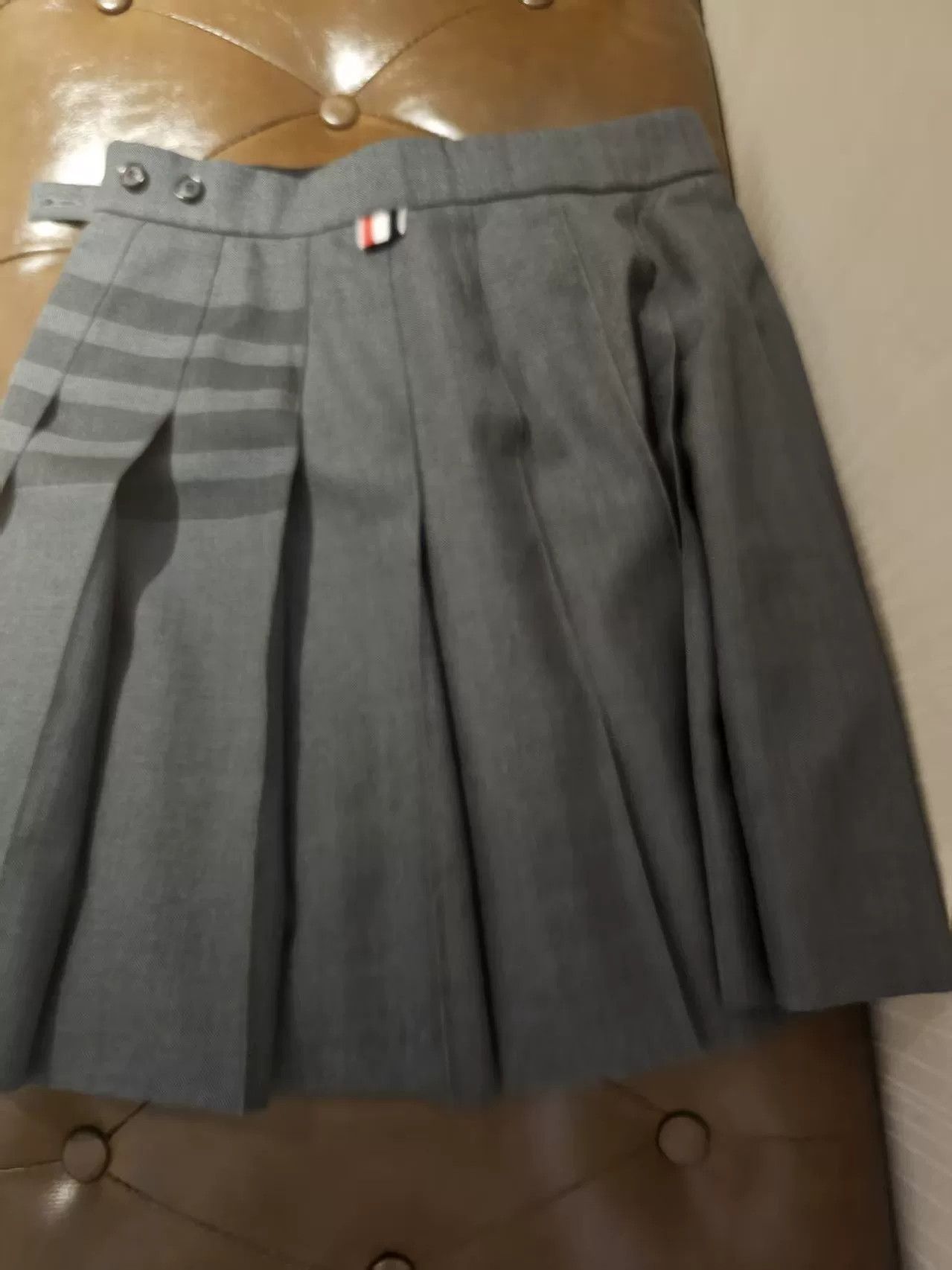 Thom Browne thom browne pleated wool skirt in dark gray Size US 38 / EU 54 - 2 Thumbnail