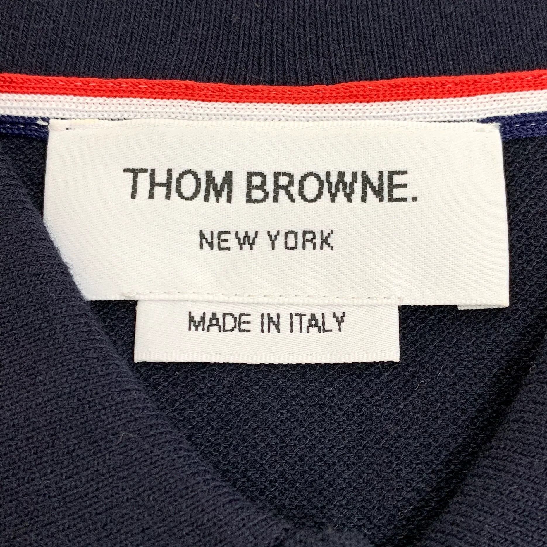 Thom Browne thom browne navy blue polo shirt with stripes Size US M / EU 48-50 / 2 - 6 Thumbnail