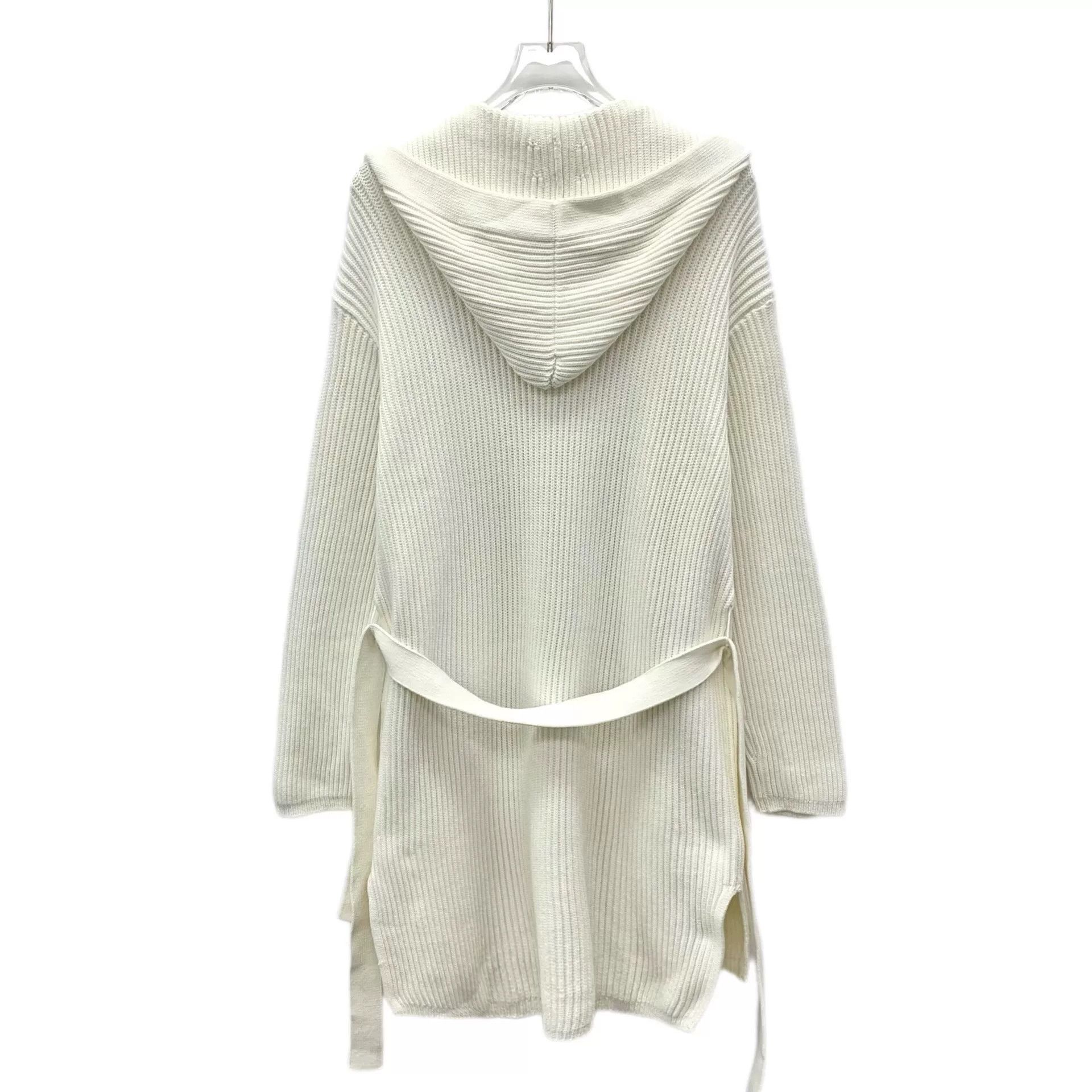 Max Mara maxmara white cotton knit hooded cardigan Size US L / EU 52-54 / 3 - 2 Thumbnail