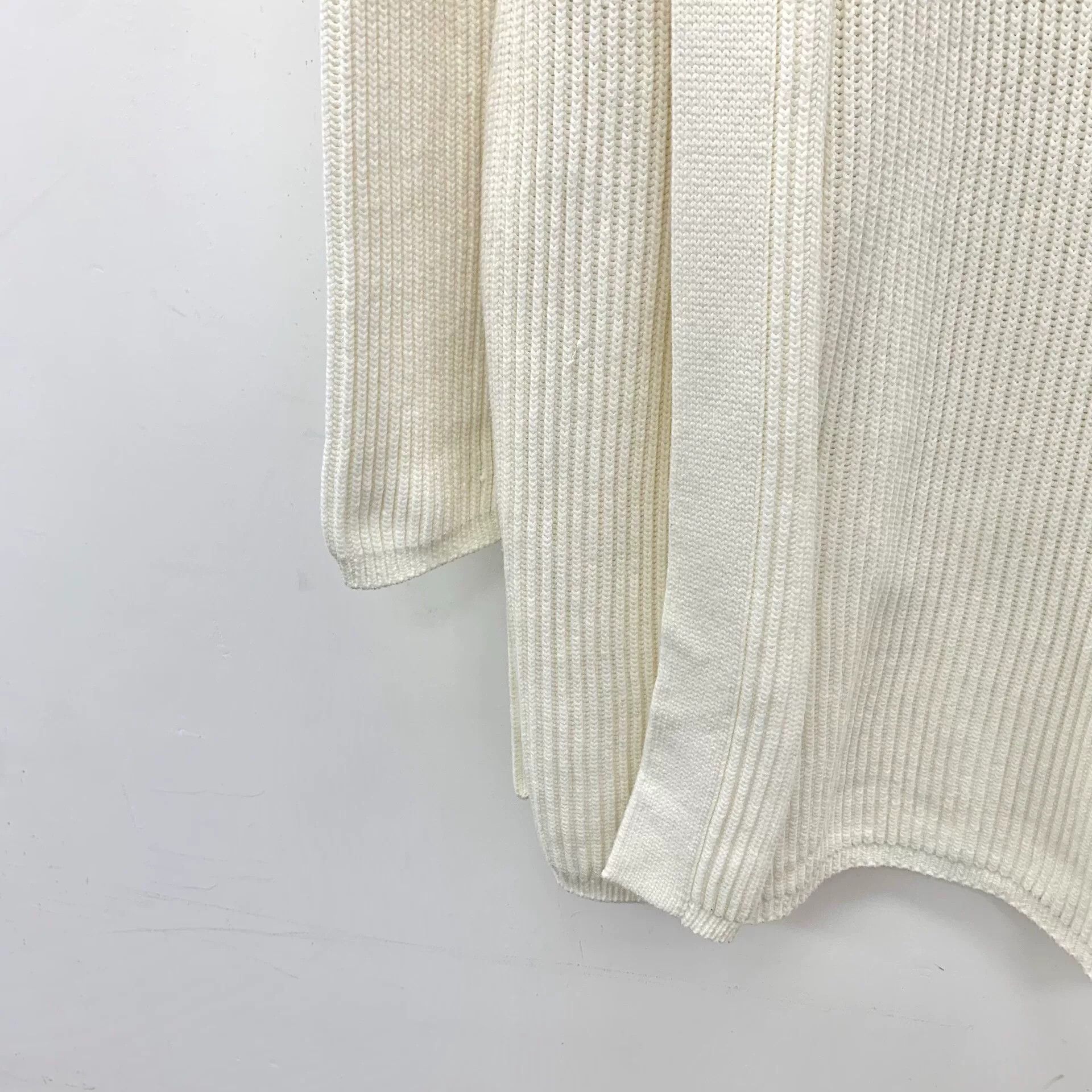 Max Mara maxmara white cotton knit hooded cardigan Size US L / EU 52-54 / 3 - 4 Thumbnail