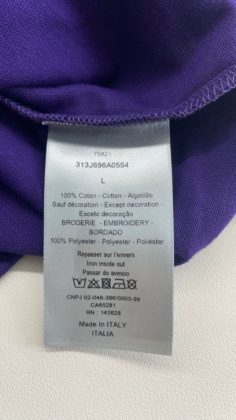 Dior Dior Purple Floral Embroidery Logo Tee Size US L / EU 52-54 / 3 - 4 Thumbnail