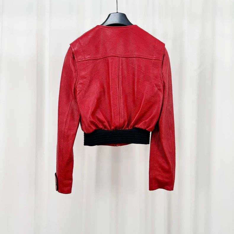 Louis Vuitton Louis Vuitton Red Leather Jacket Size US XS / EU 42 / 0 - 2 Thumbnail
