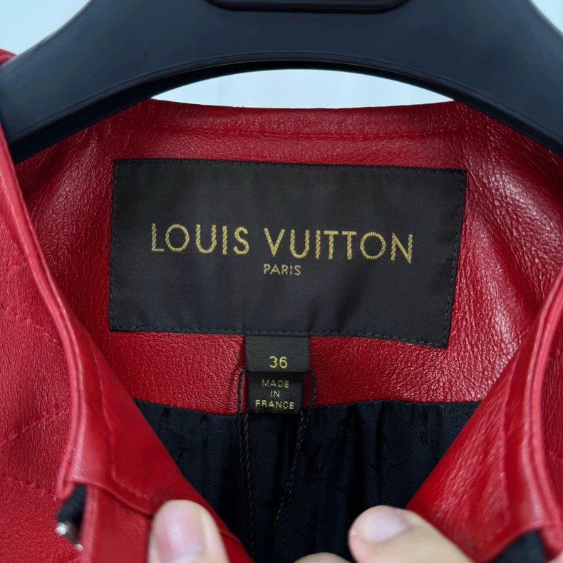 Louis Vuitton Louis Vuitton Red Leather Jacket Size US XS / EU 42 / 0 - 7 Thumbnail