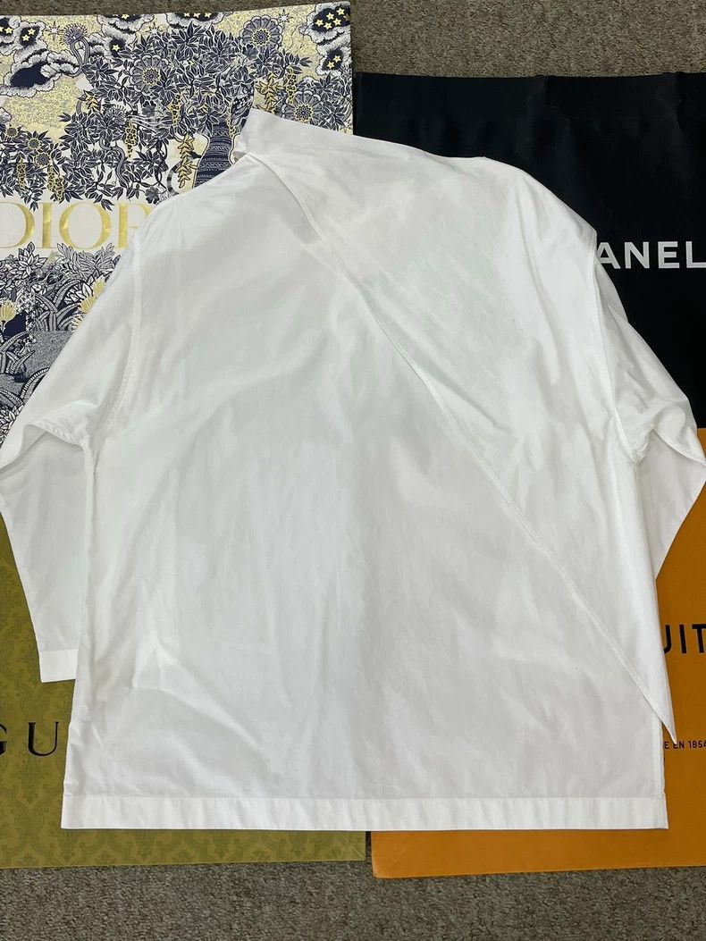 Hermes Hermes White Irregular Collar Shirt Size US M / EU 48-50 / 2 - 3 Thumbnail