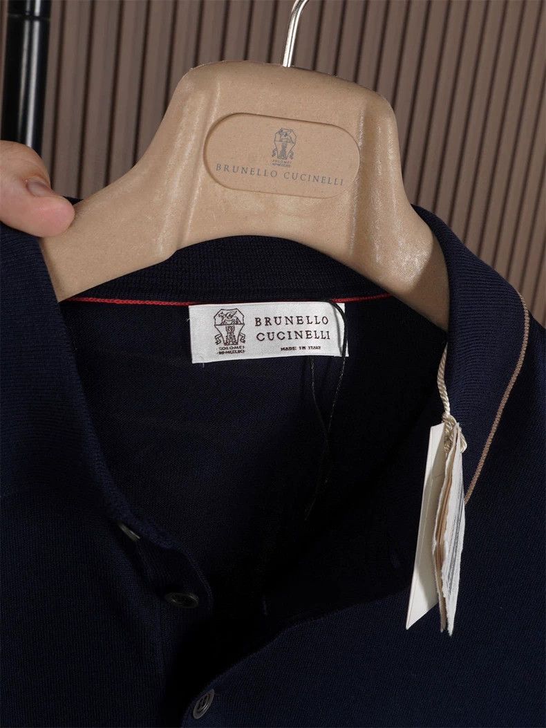 Brunello Cucinelli Brunello Cucinelli Men's Cotton Polo Size US L / EU 52-54 / 3 - 3 Thumbnail