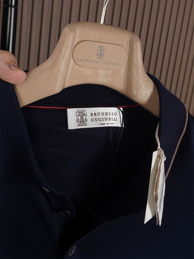 Brunello Cucinelli Brunello Cucinelli Men's Cotton Polo Size US L / EU 52-54 / 3 - 3 Thumbnail