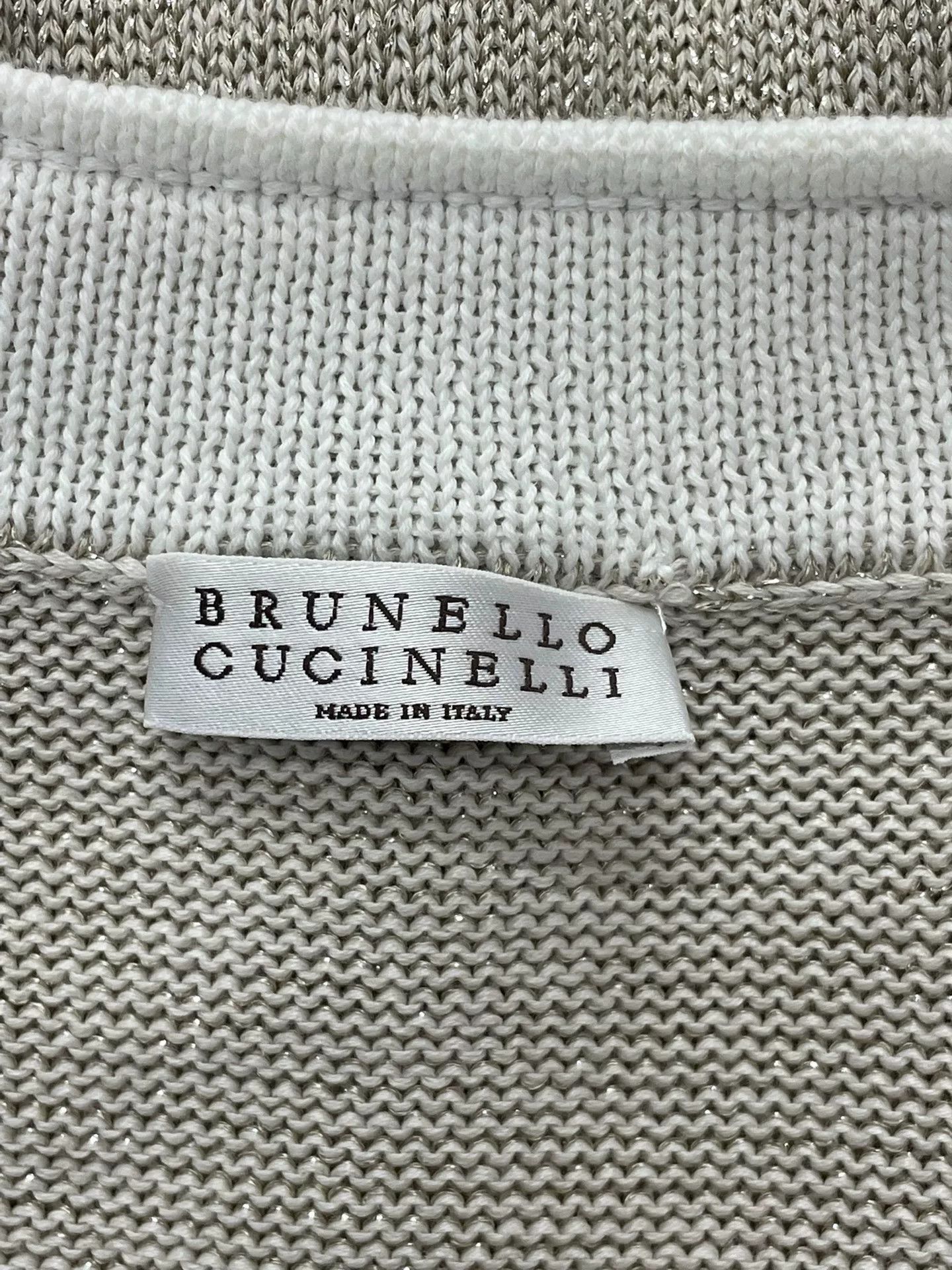 Brunello Cucinelli Brunello Cucinelli Beige Knit Top Size US XS / EU 42 / 0 - 4 Thumbnail