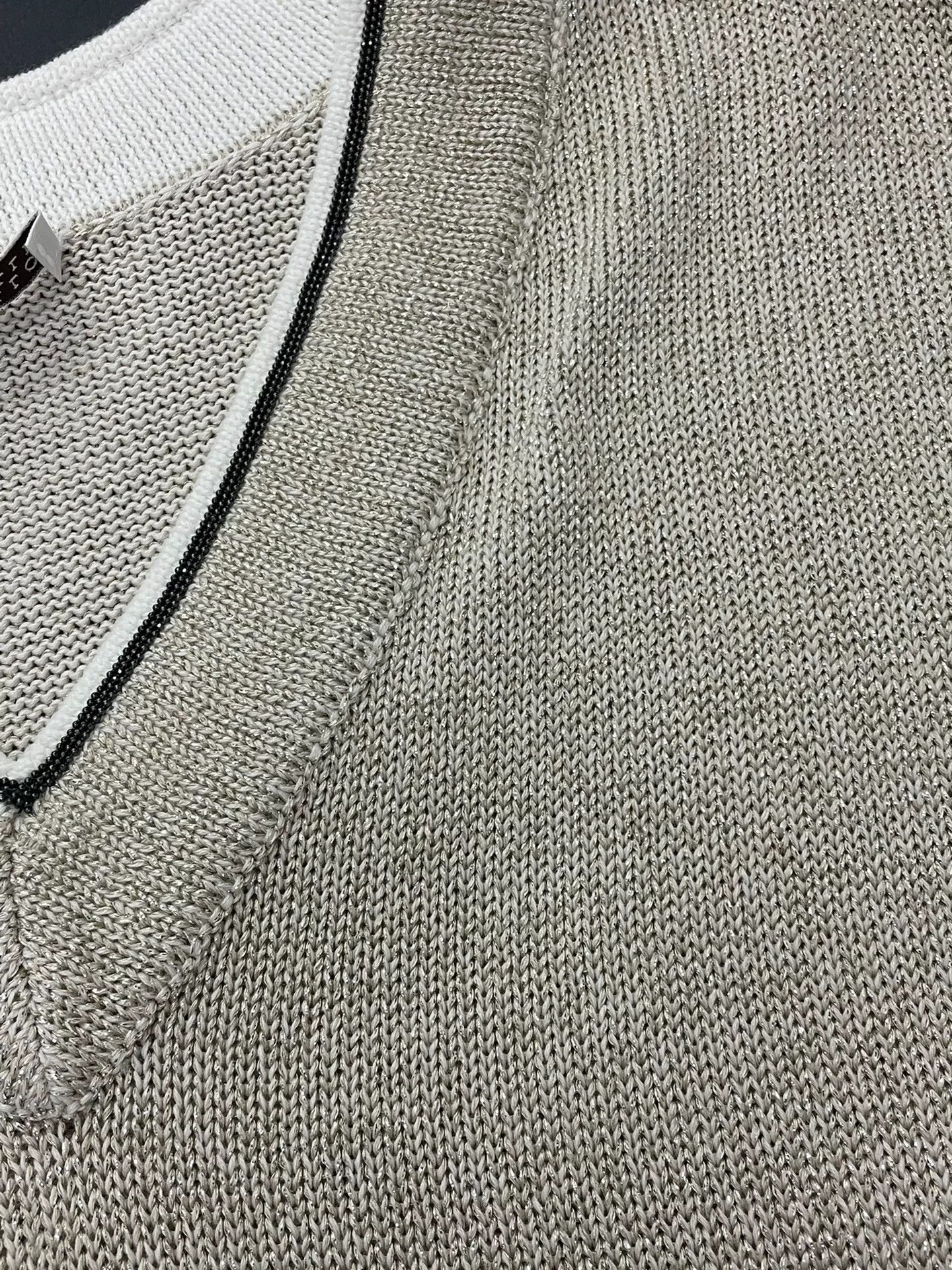 Brunello Cucinelli Brunello Cucinelli Beige Knit Top Size US XS / EU 42 / 0 - 2 Thumbnail