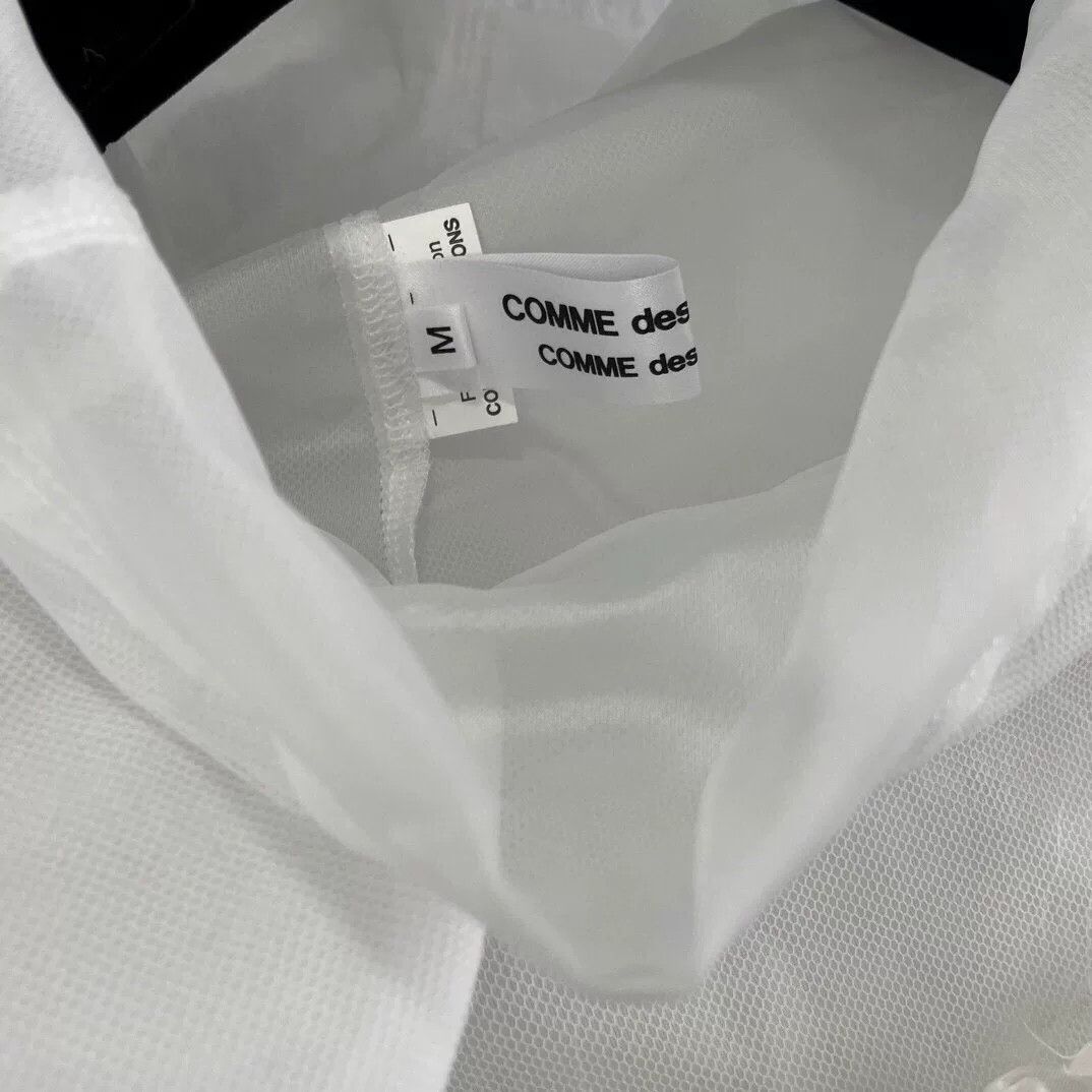 Comme des Garcons COMME des GARCONS White Lace Cape Coat Size US M / EU 48-50 / 2 - 5 Thumbnail