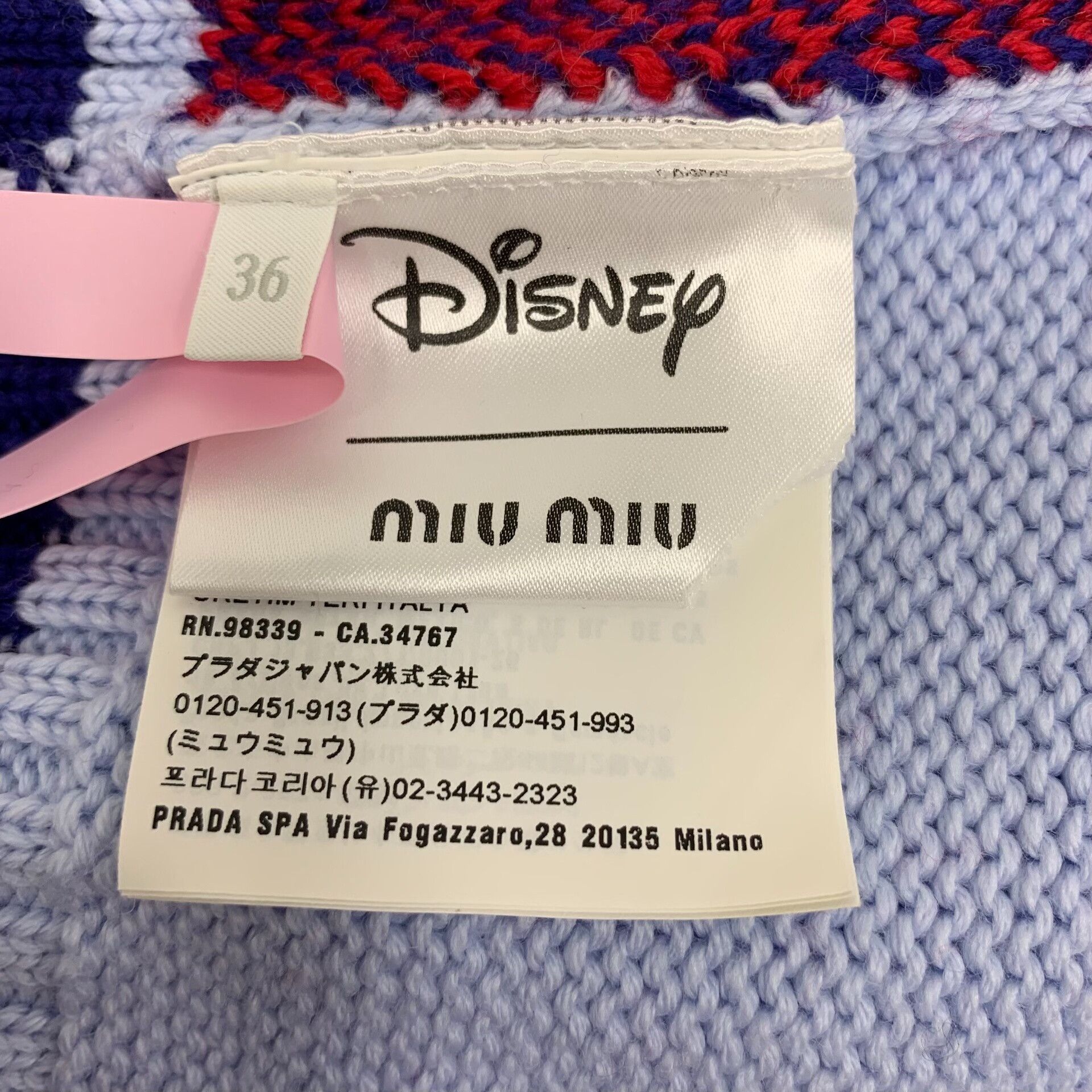 Miu Miu MiuMiu Disney Mickey Mouse Wool Sweater Size US XS / EU 42 / 0 - 6 Thumbnail
