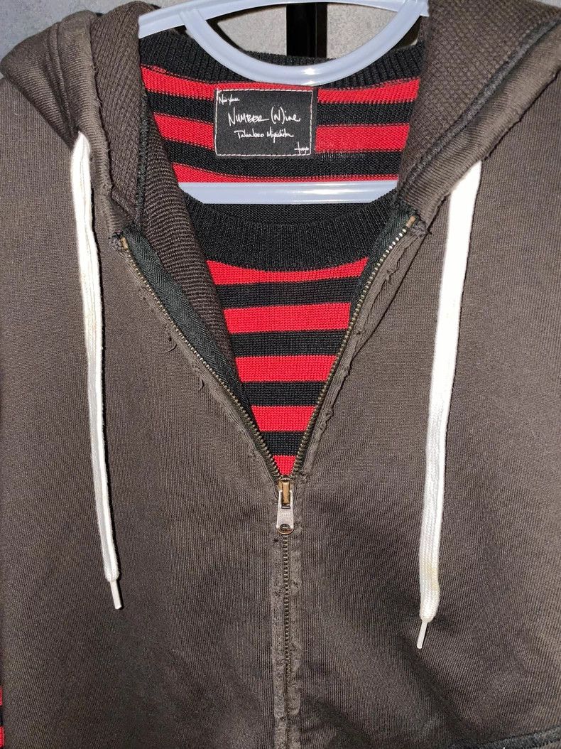 Number (N)ine Number (N)ine Striped Asymmetric Hoodie Set Size US S / EU 44-46 / 1 - 4 Thumbnail