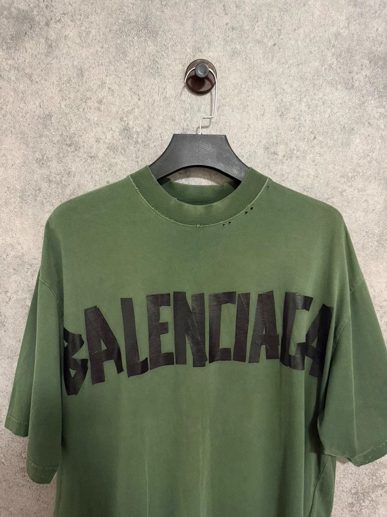 Balenciaga Balenciaga Green Tape Short Sleeve Size US L / EU 52-54 / 3 - 2 Thumbnail
