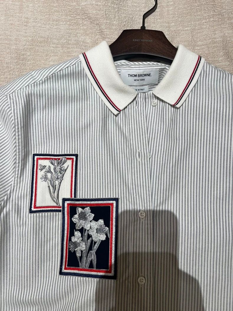 Thom Browne Thom Browne Striped Short Sleeve Shirt Size US L / EU 52-54 / 3 - 2 Thumbnail