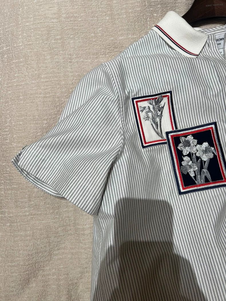Thom Browne Thom Browne Striped Short Sleeve Shirt Size US L / EU 52-54 / 3 - 3 Thumbnail