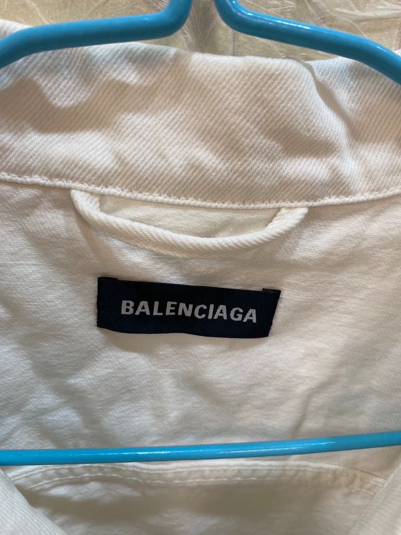 Balenciaga Balenciaga Logo Print Denim Jacket Size US M / EU 48-50 / 2 - 3 Thumbnail