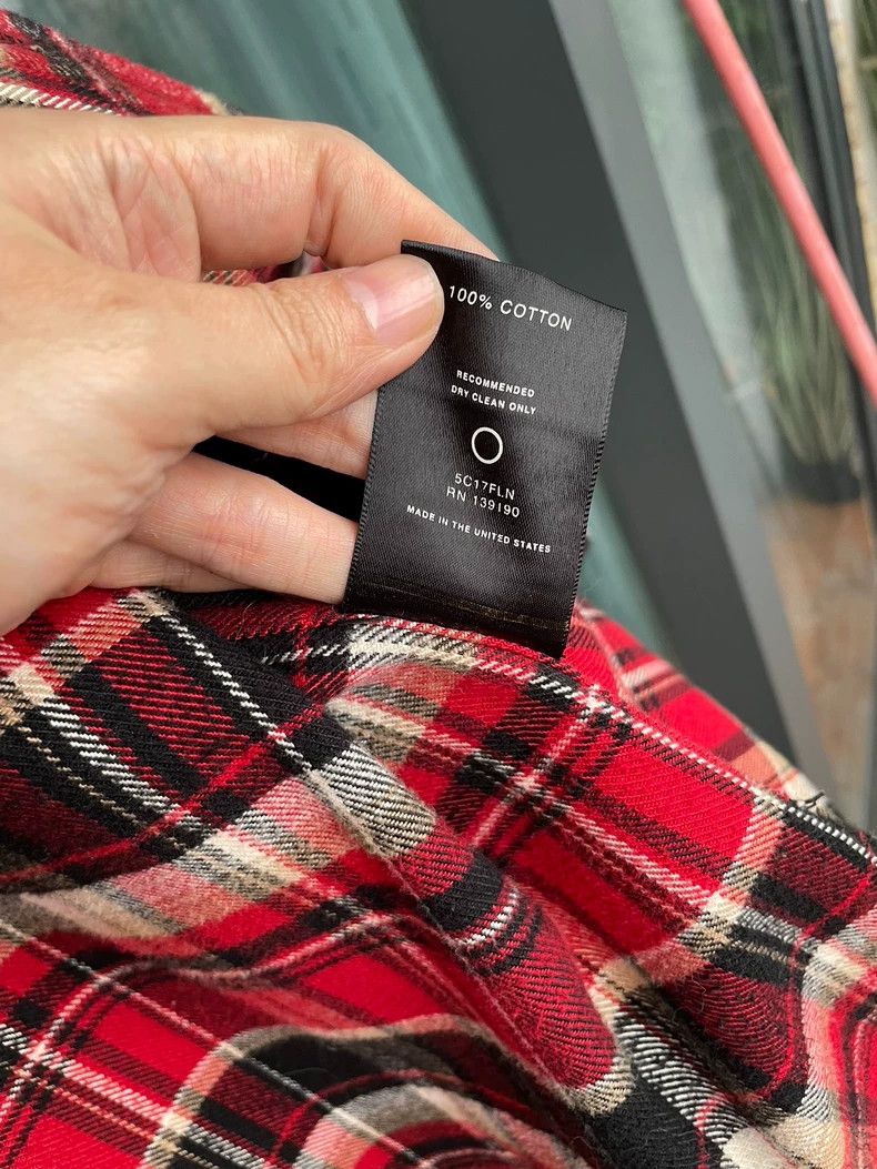Fear of God FOG Season 5 Red Plaid Denim Collar Shirt Size US M / EU 48-50 / 2 - 4 Thumbnail