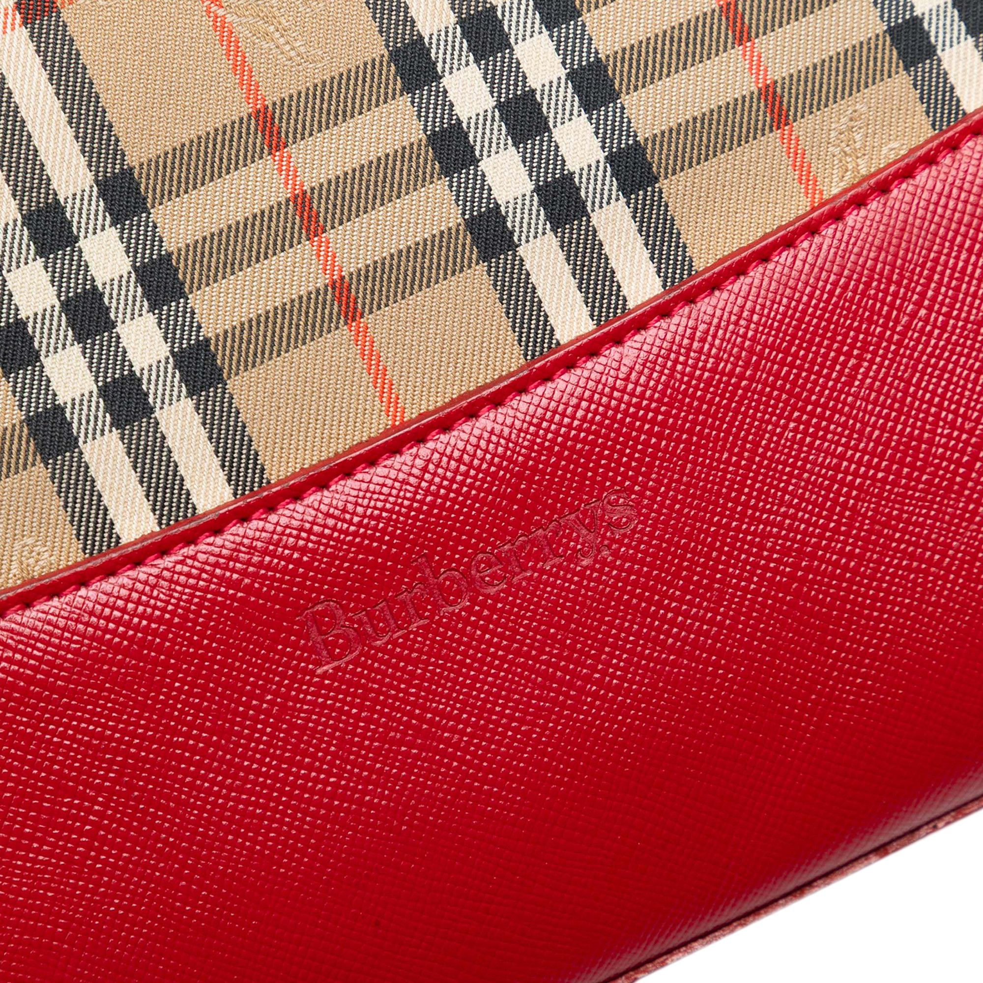Burberry Burberry Haymarket Check Canvas Tote Size ONE SIZE - 4 Thumbnail