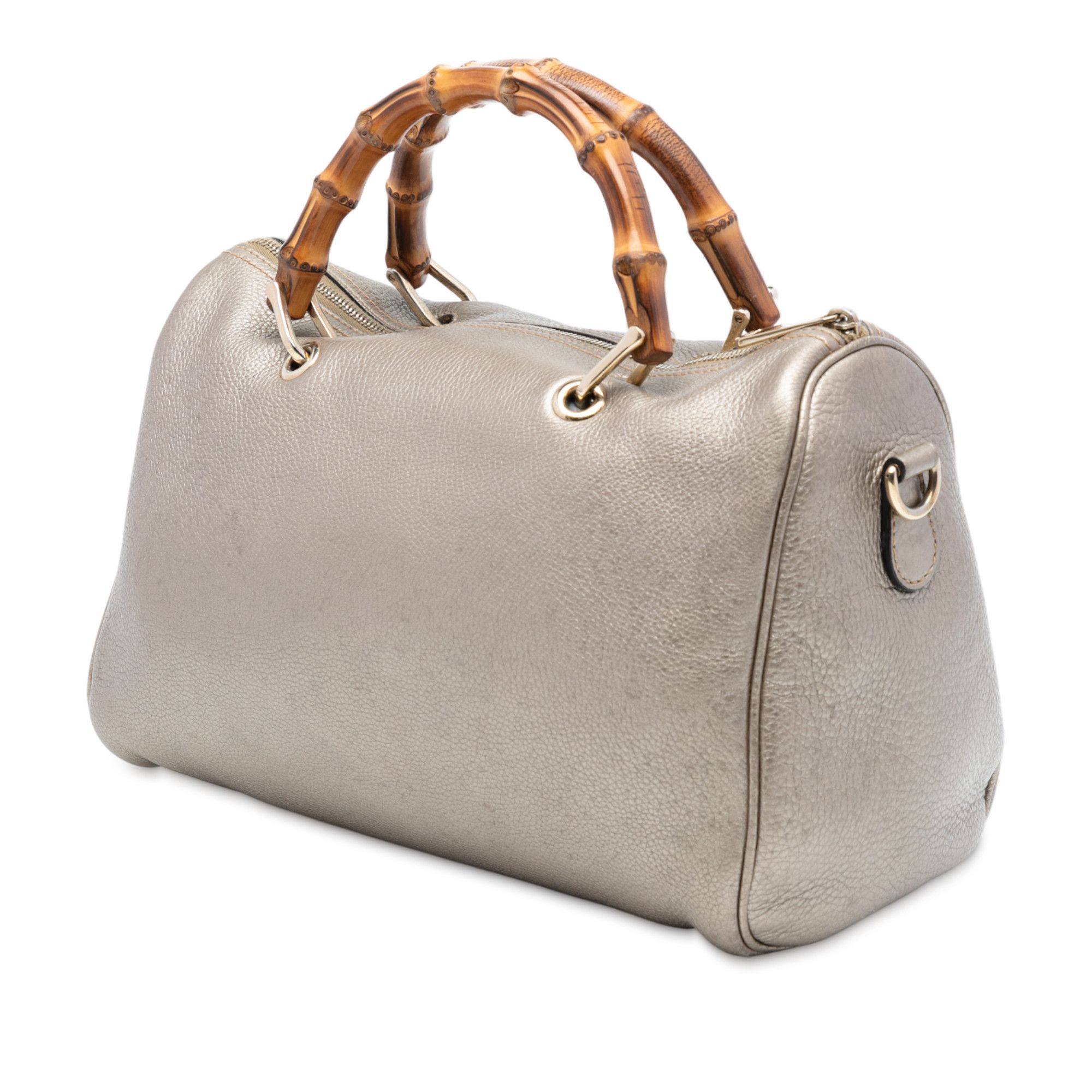 Gucci Gucci Medium Calfskin Bamboo Shopper Boston Bag Size ONE SIZE - 2 Thumbnail