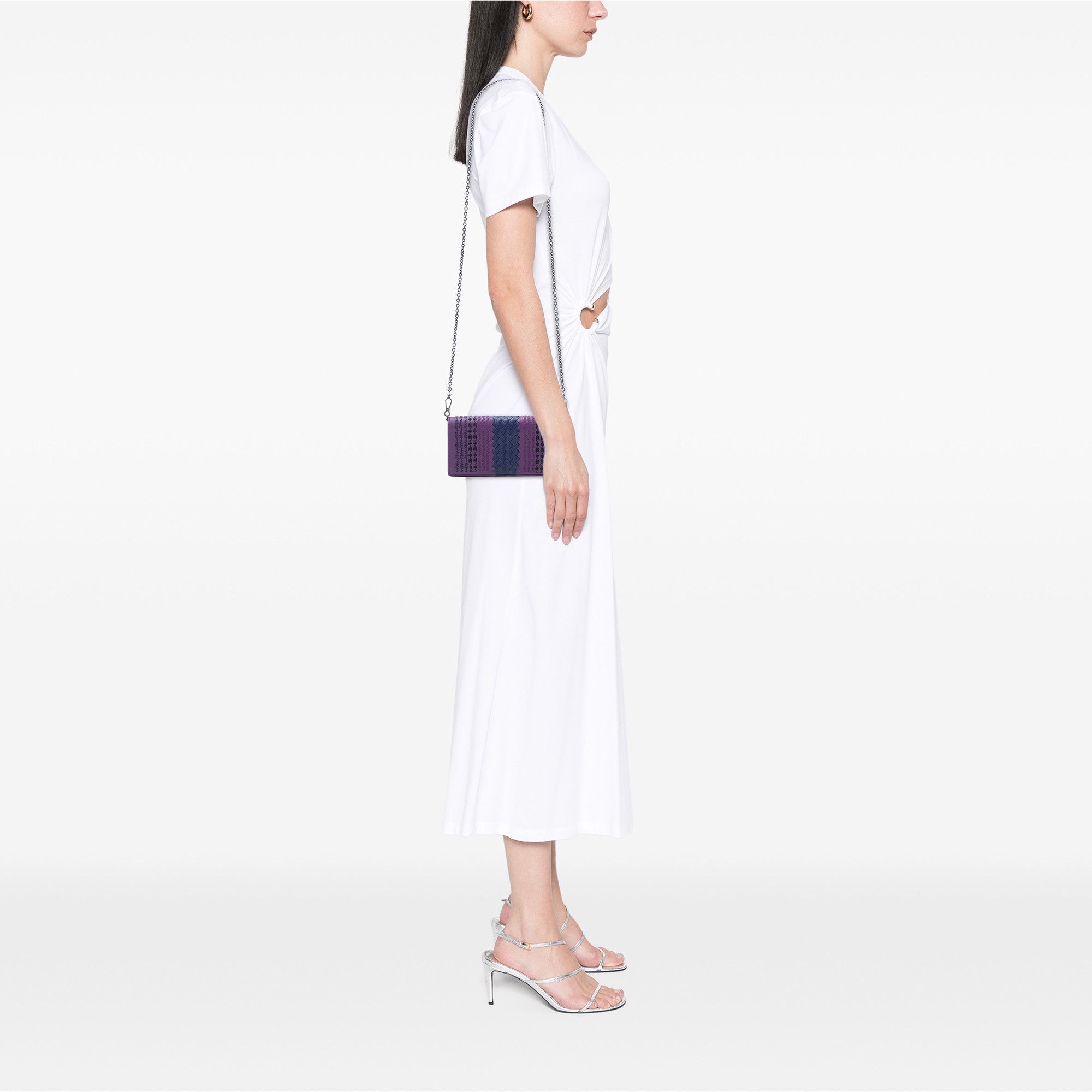 Bottega Veneta Bottega Veneta Nappa Intrecciato Embroidered Continental Wallet on Chain Size ONE SIZE - 7 Thumbnail